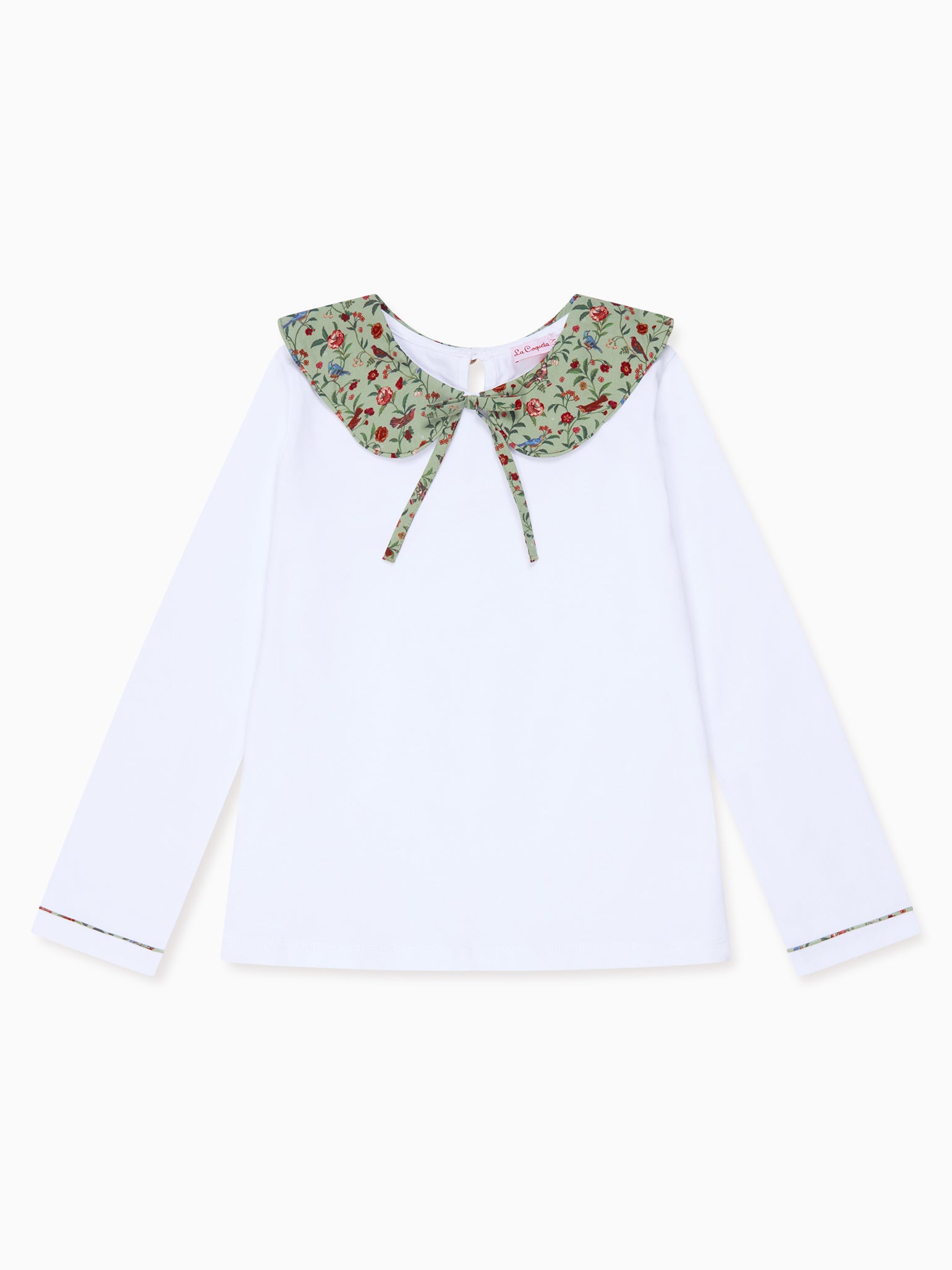 Sage Bird Floral Iziar Long Sleeve Girl Top