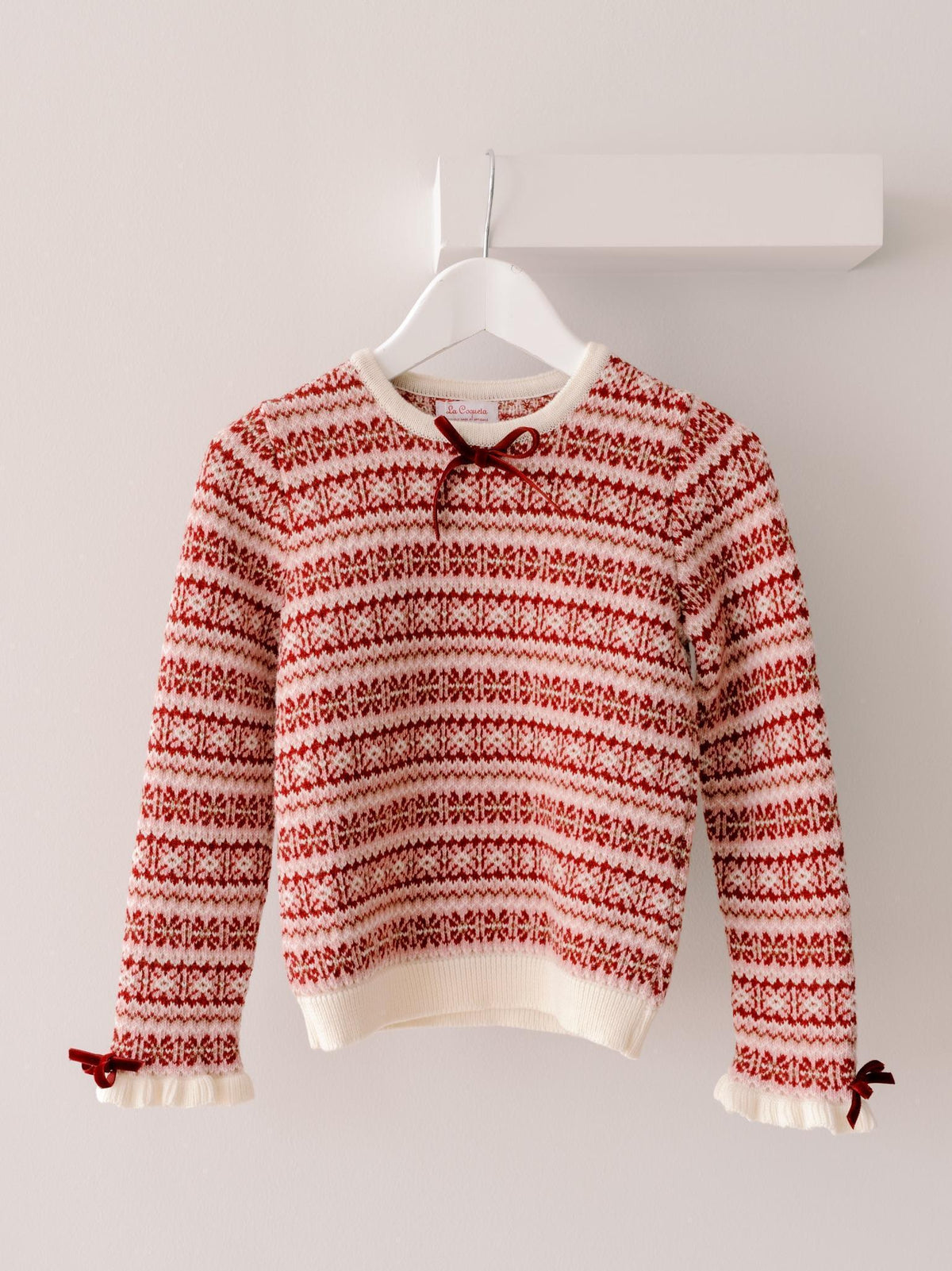 Ivory Jade Fair Isle Merino Girl Jumper