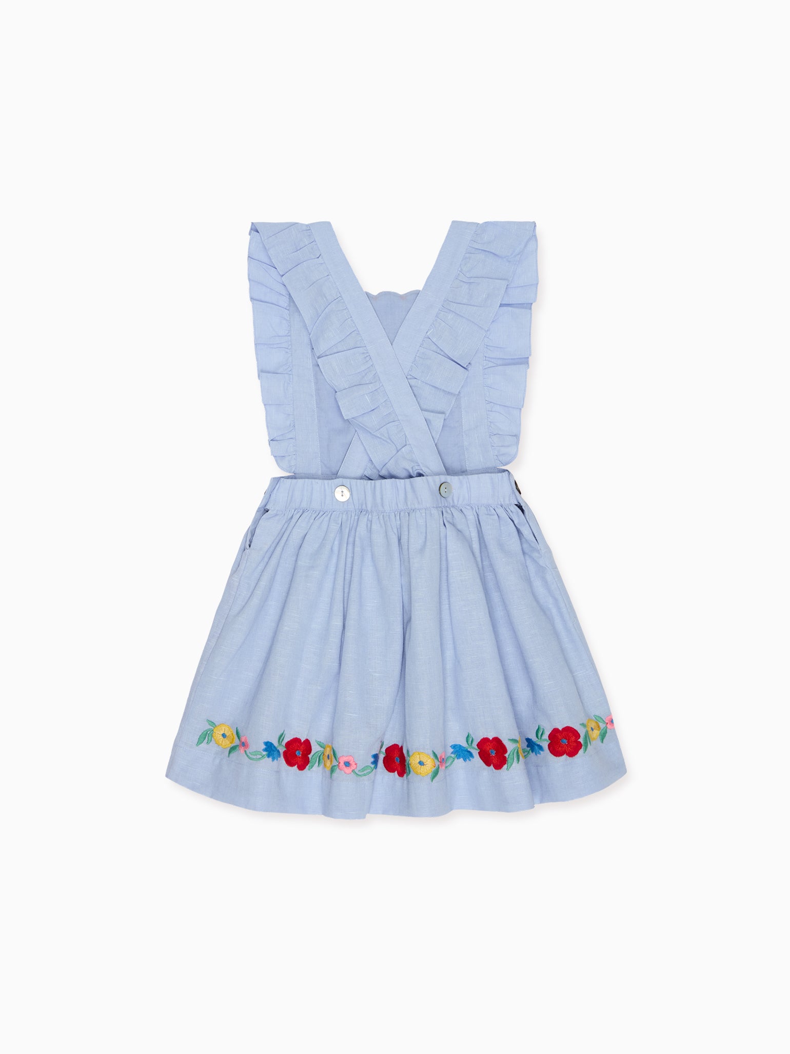 Light Blue Jana Girl Pinafore Skirt