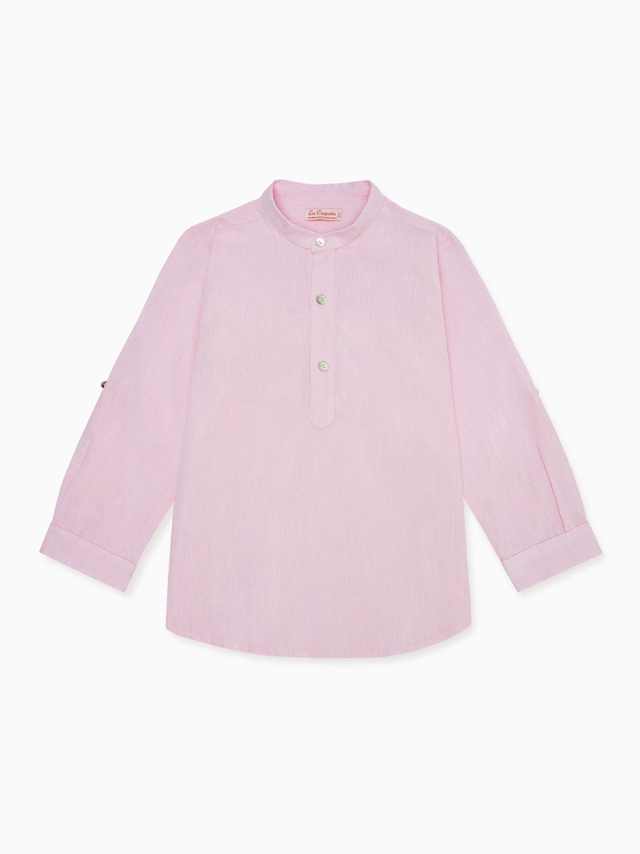 Pink Jazmin Linen Mix Boy Shirt