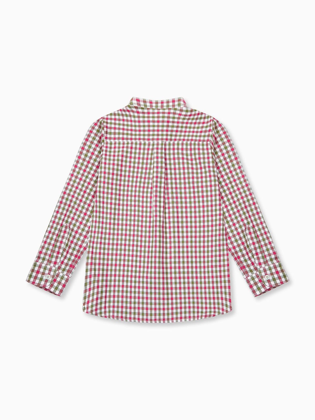 Green Check Jazmin Long Sleeve Boy Shirt