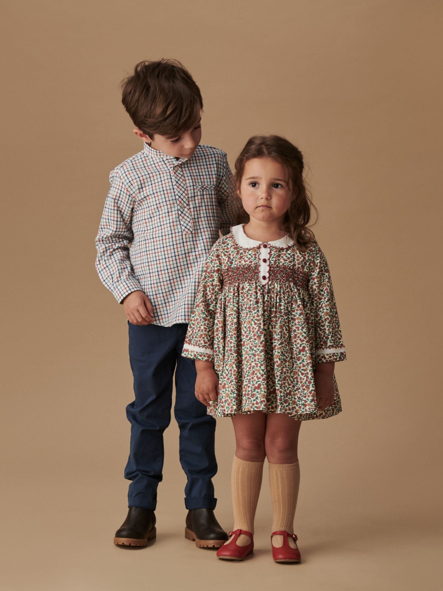 Terracotta Floral Noelia Baby Girl Hand-Smocked Set