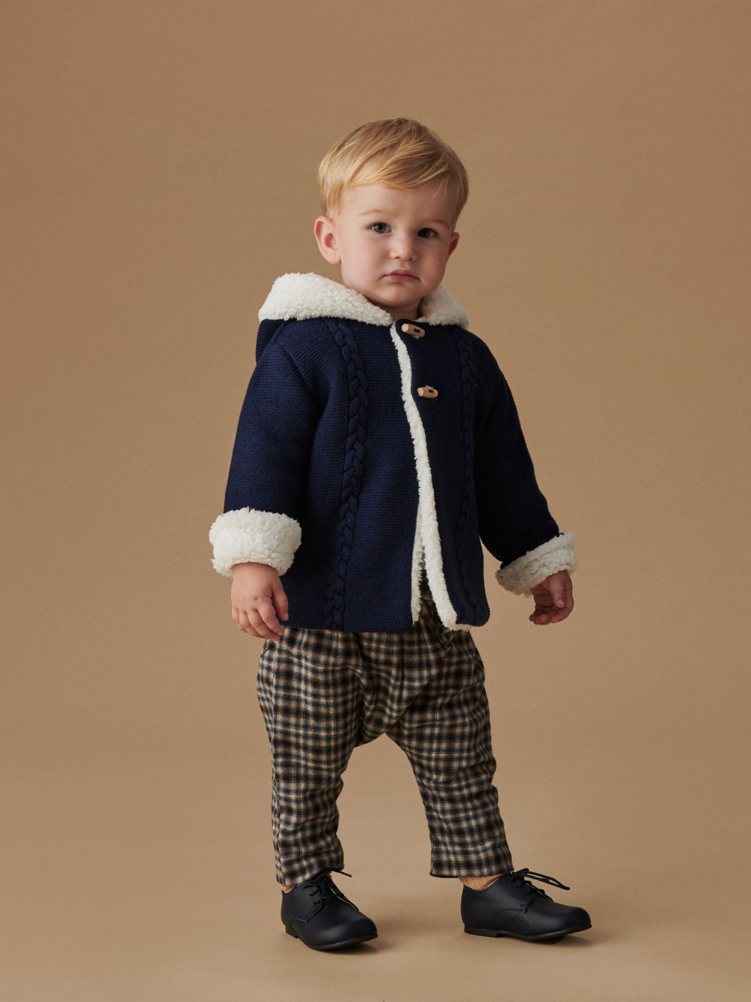 Navy Jimena Merino Baby Jacket