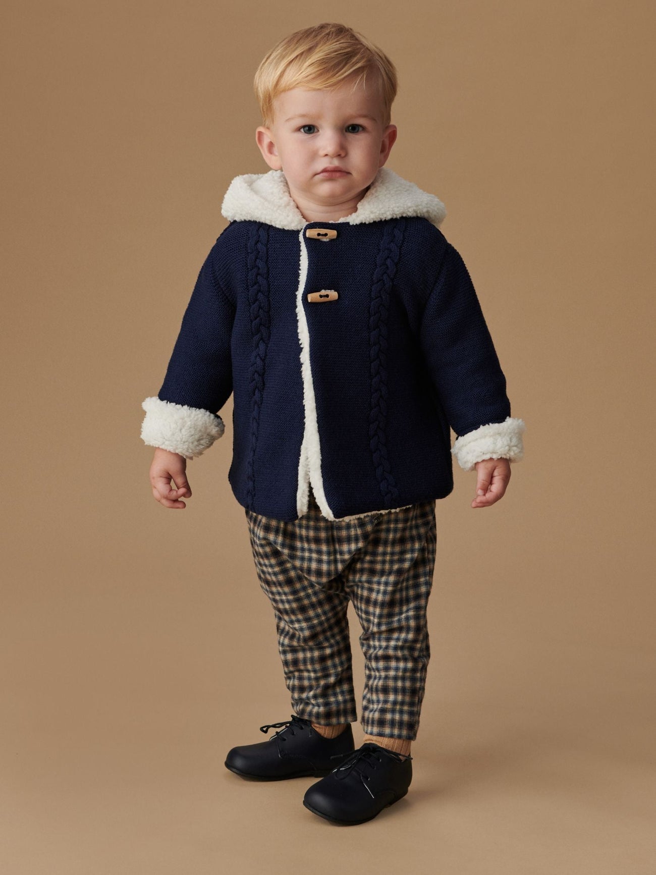 Navy Jimena Merino Baby Jacket