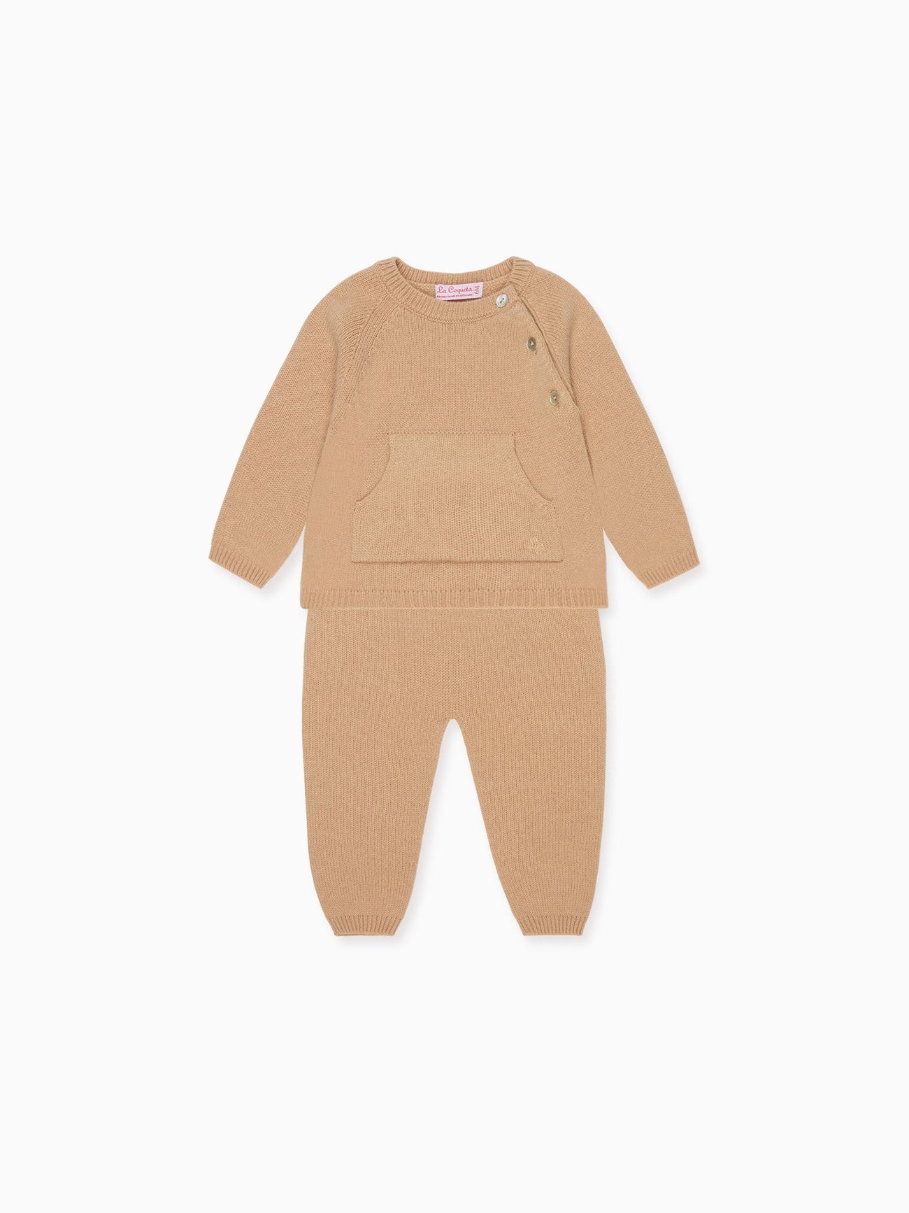 Camel Melange Juan Cashmere Baby Set