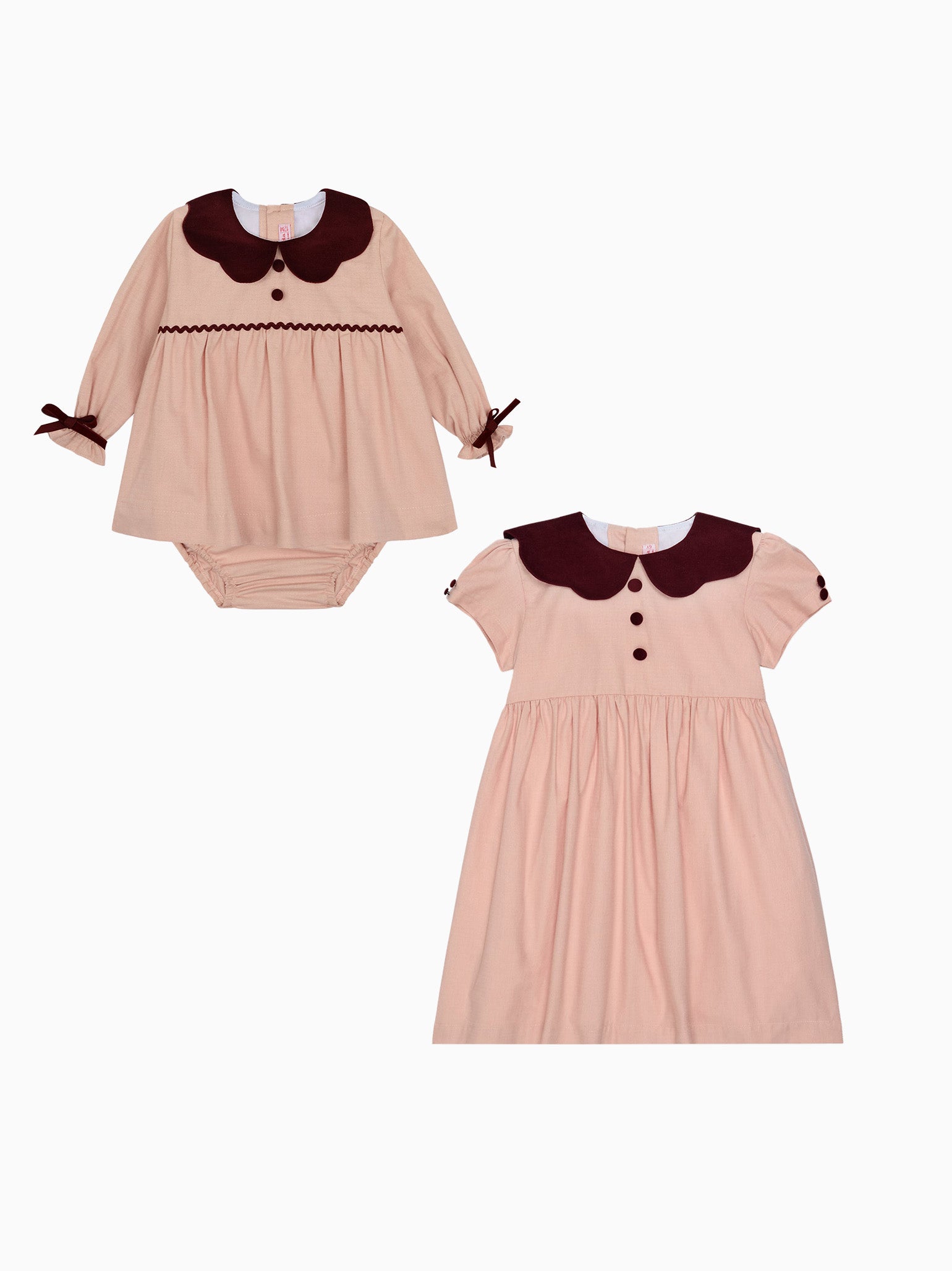 Julieta Girl Dress & Baby Set Outfit Bundle