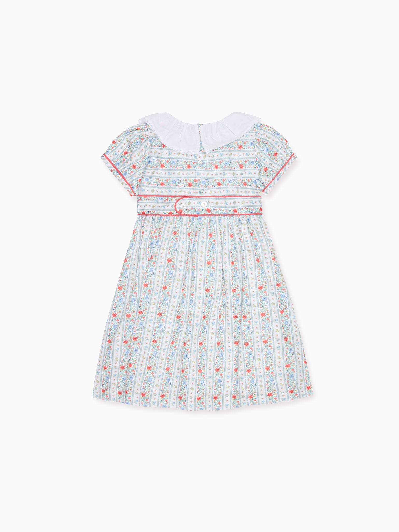 Ivory Rose Stripe Lana Girl Dress