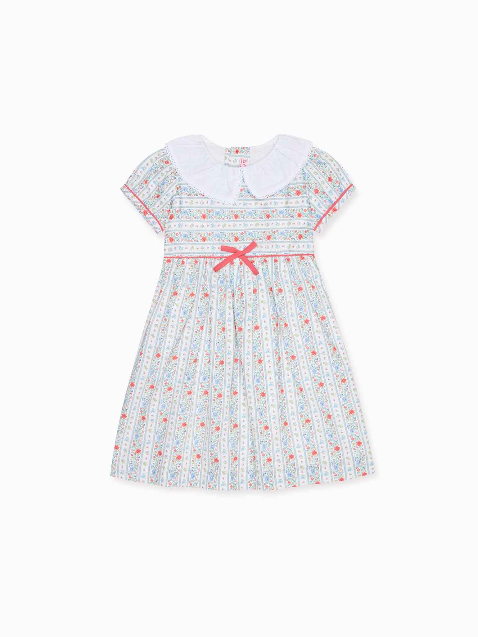 Ivory Rose Stripe Lana Girl Dress