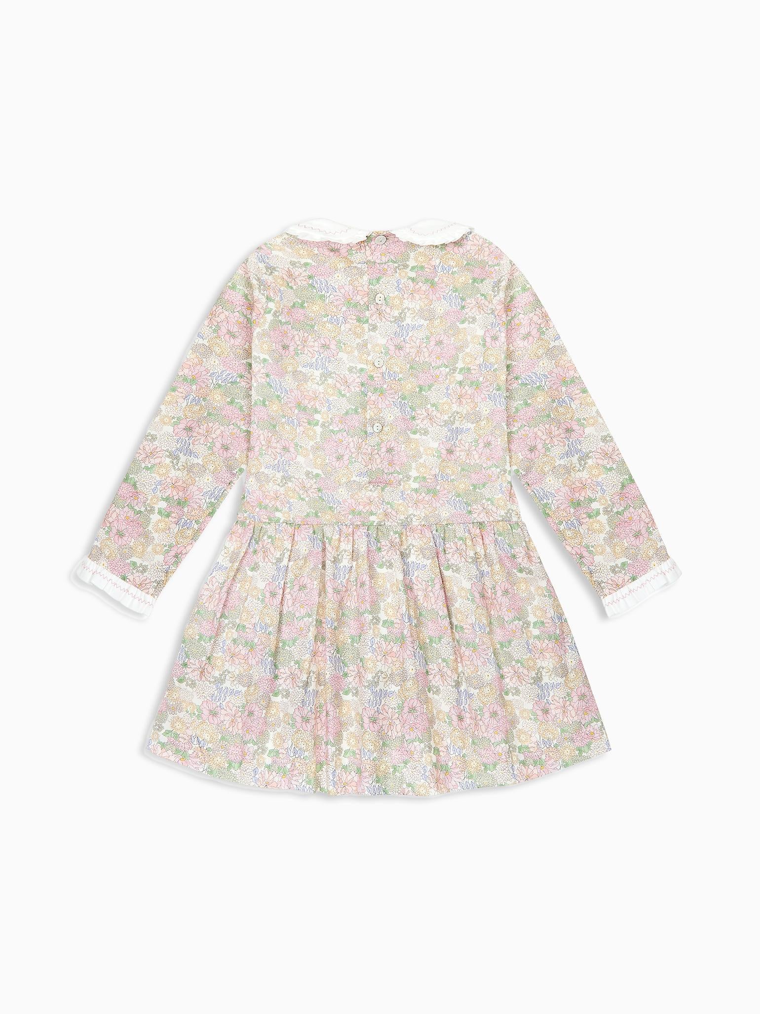 Pink Floral Laura Girl Drop Waist Dress