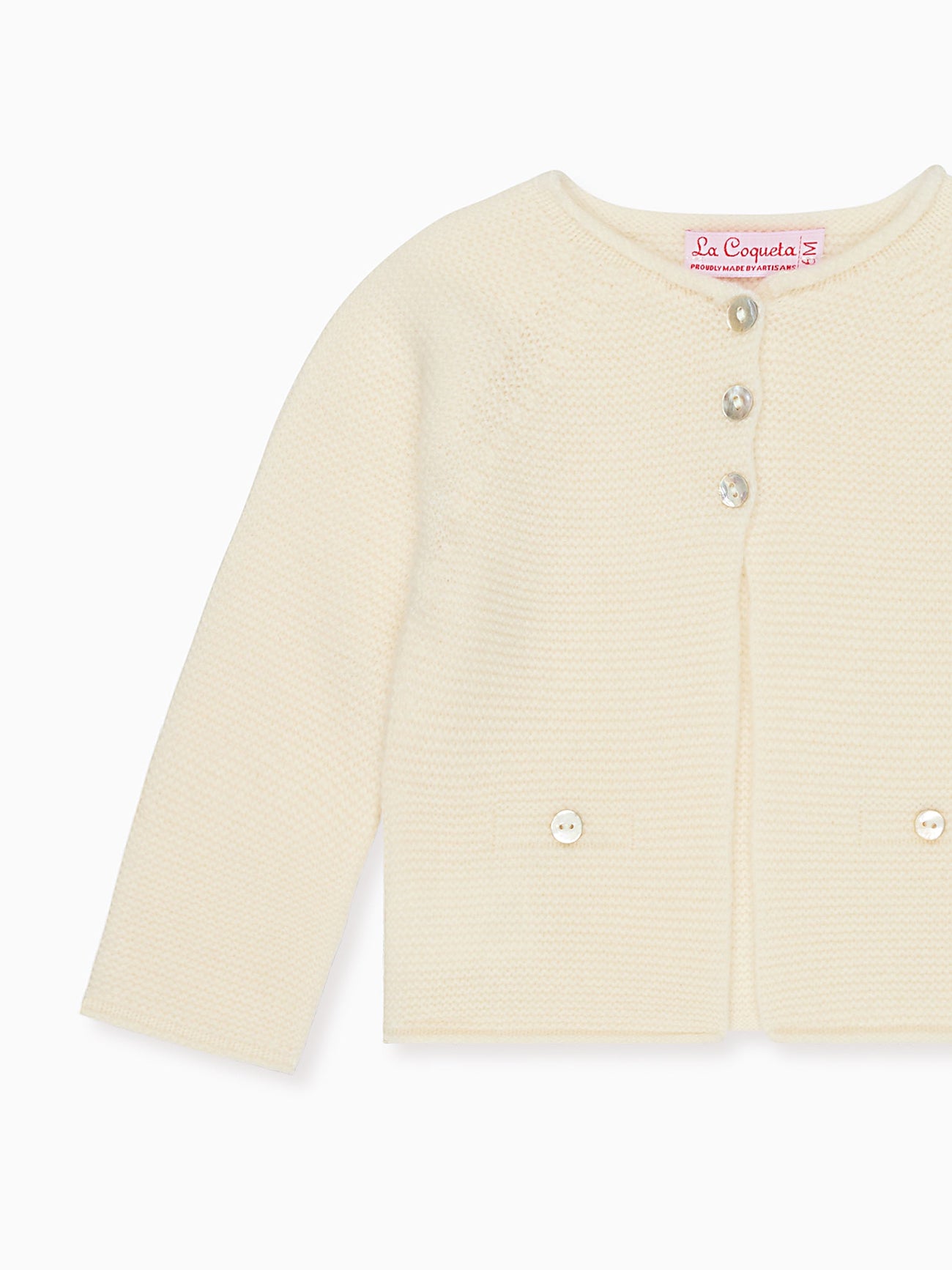 Ivory Leandra Cashmere Baby Cardigan