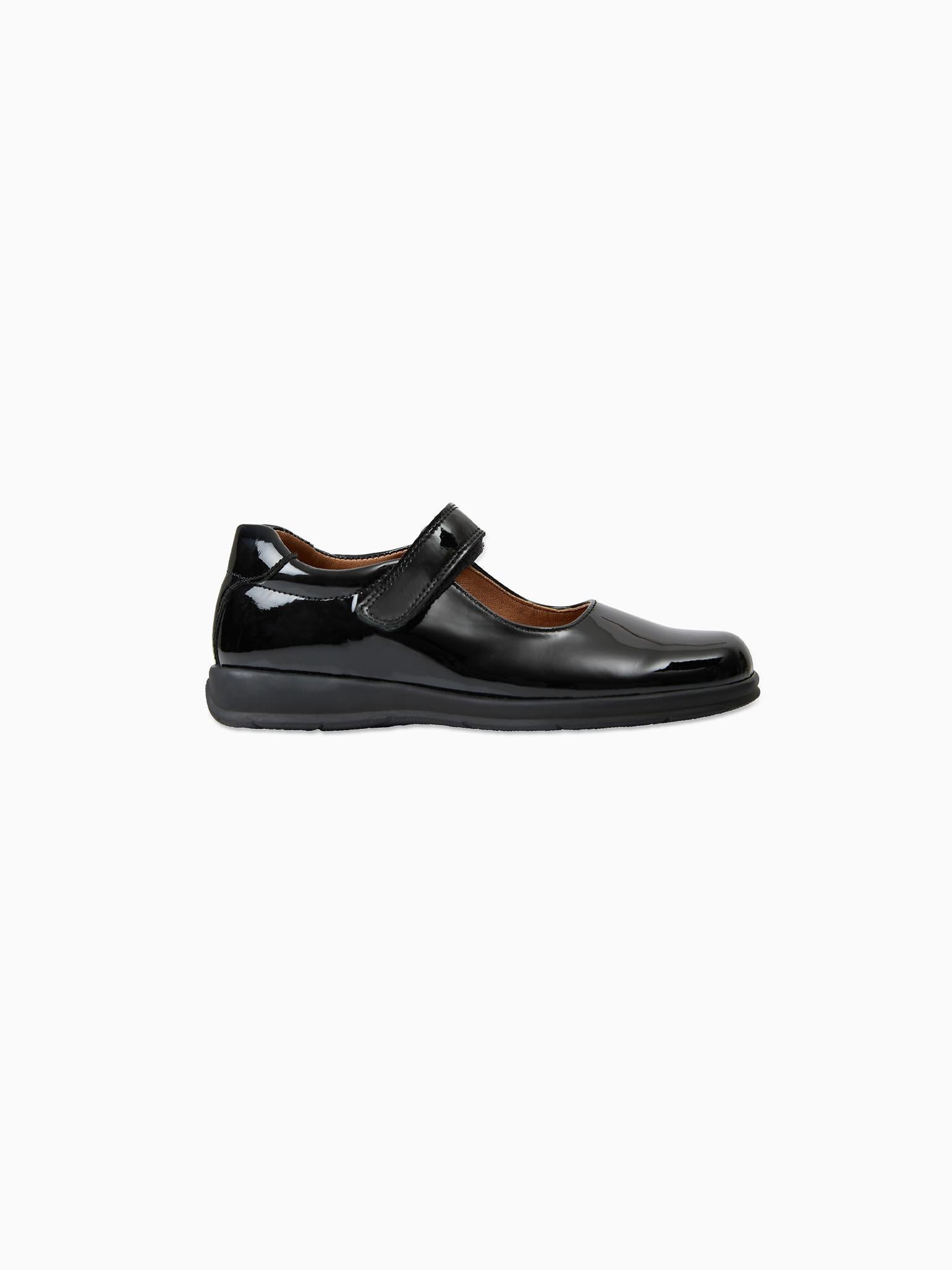 Black Patent Leather Girl Classic School Shoes