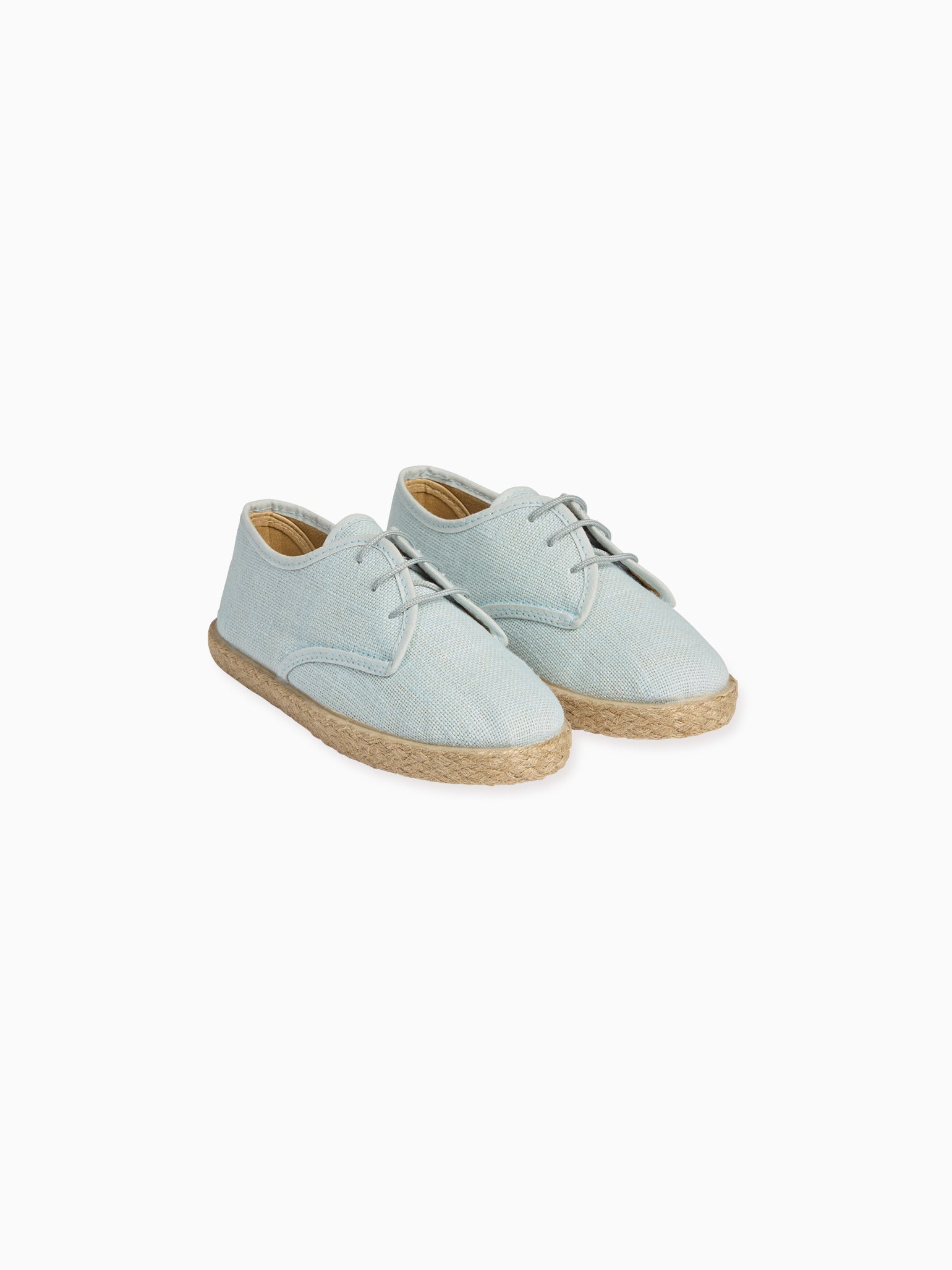 Dusty Blue Rowan Canvas Boy Lace Up Espadrille