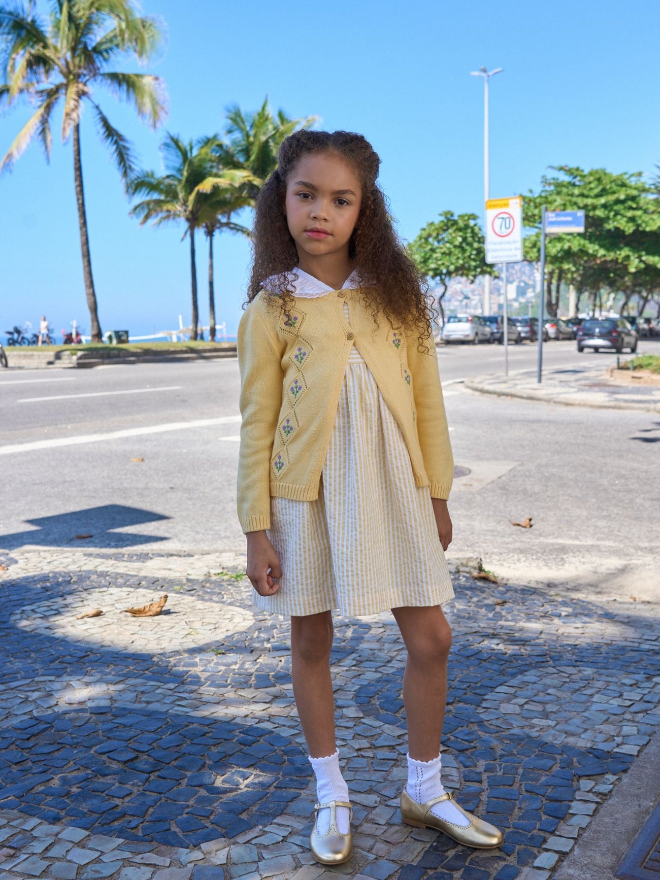 Liliana Girl Dress, Espina Girl Cardigan & T-Bar Shoes Outfit Bundle