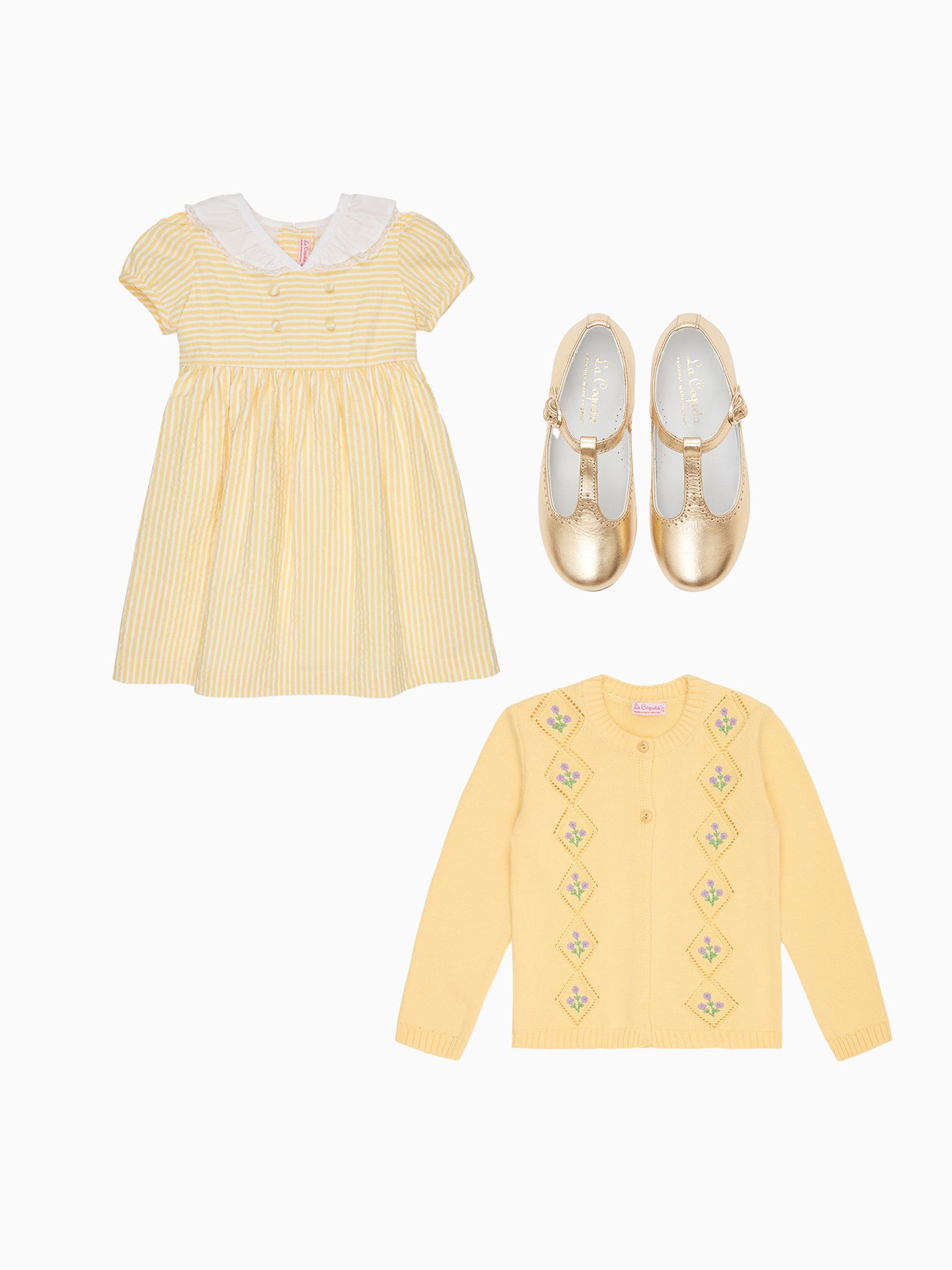 Liliana Girl Dress, Espina Girl Cardigan & T-Bar Shoes Outfit Bundle