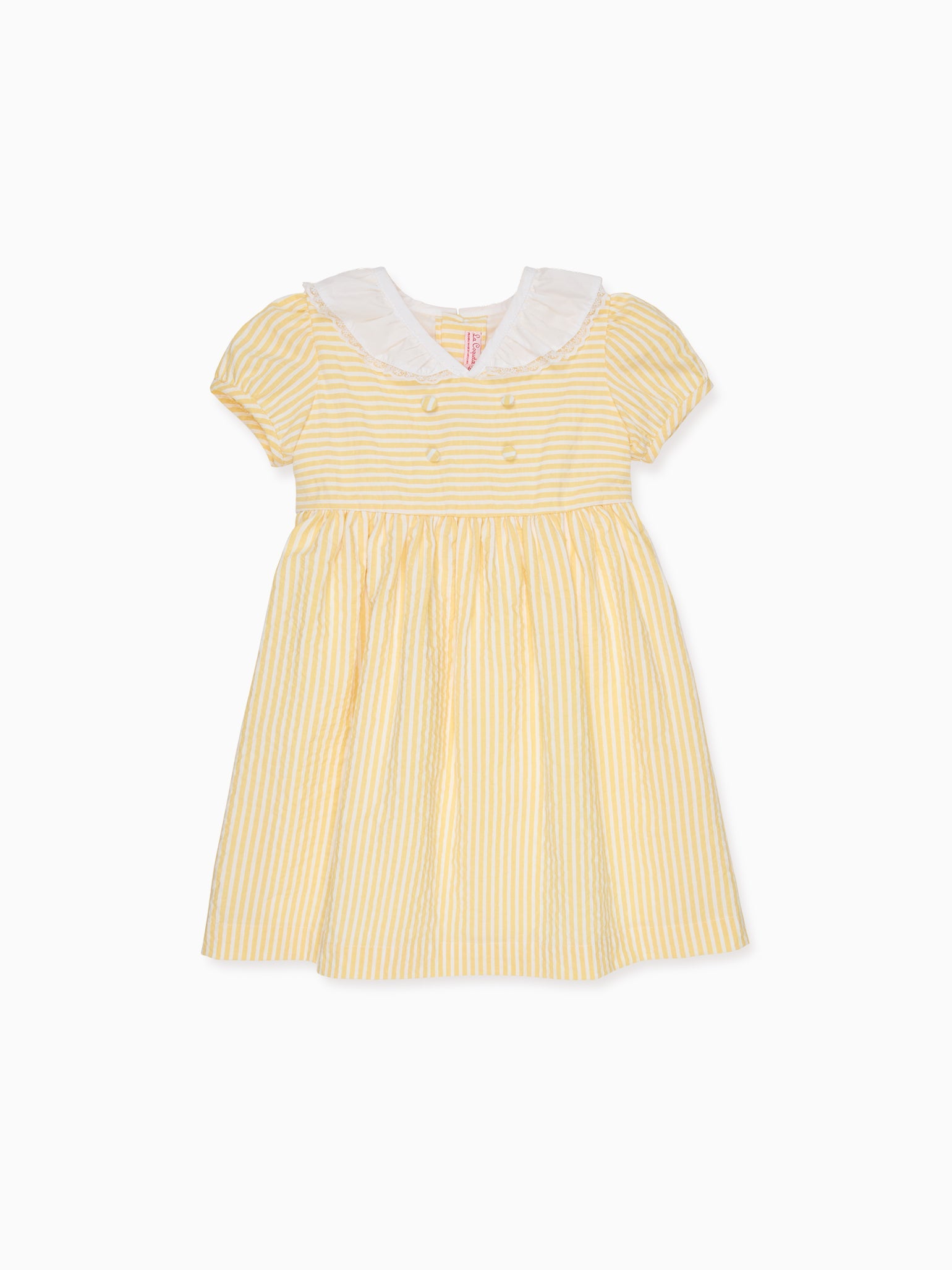 Lemon Stripe Liliana Girl Dress | La Coqueta UK – La Coqueta Kids