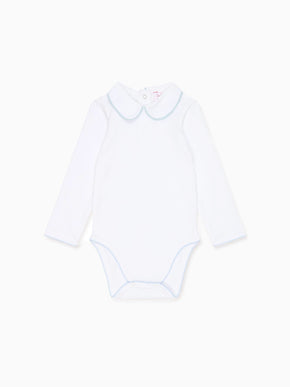 White & Blue Lirio Baby Body Vest