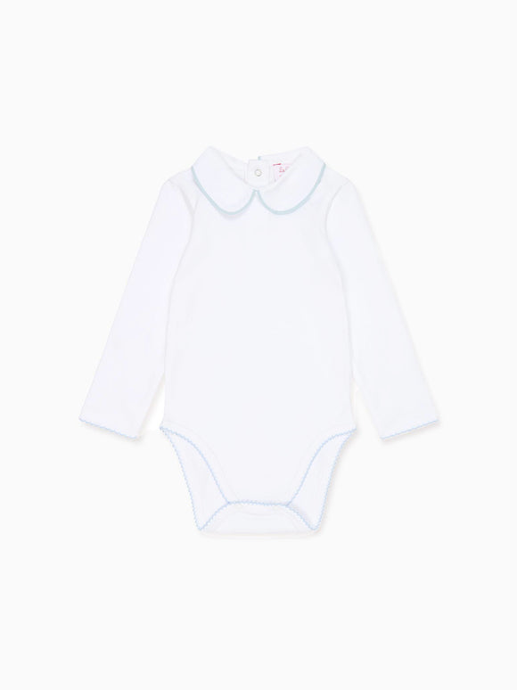 White & Blue Lirio Baby Body Vest