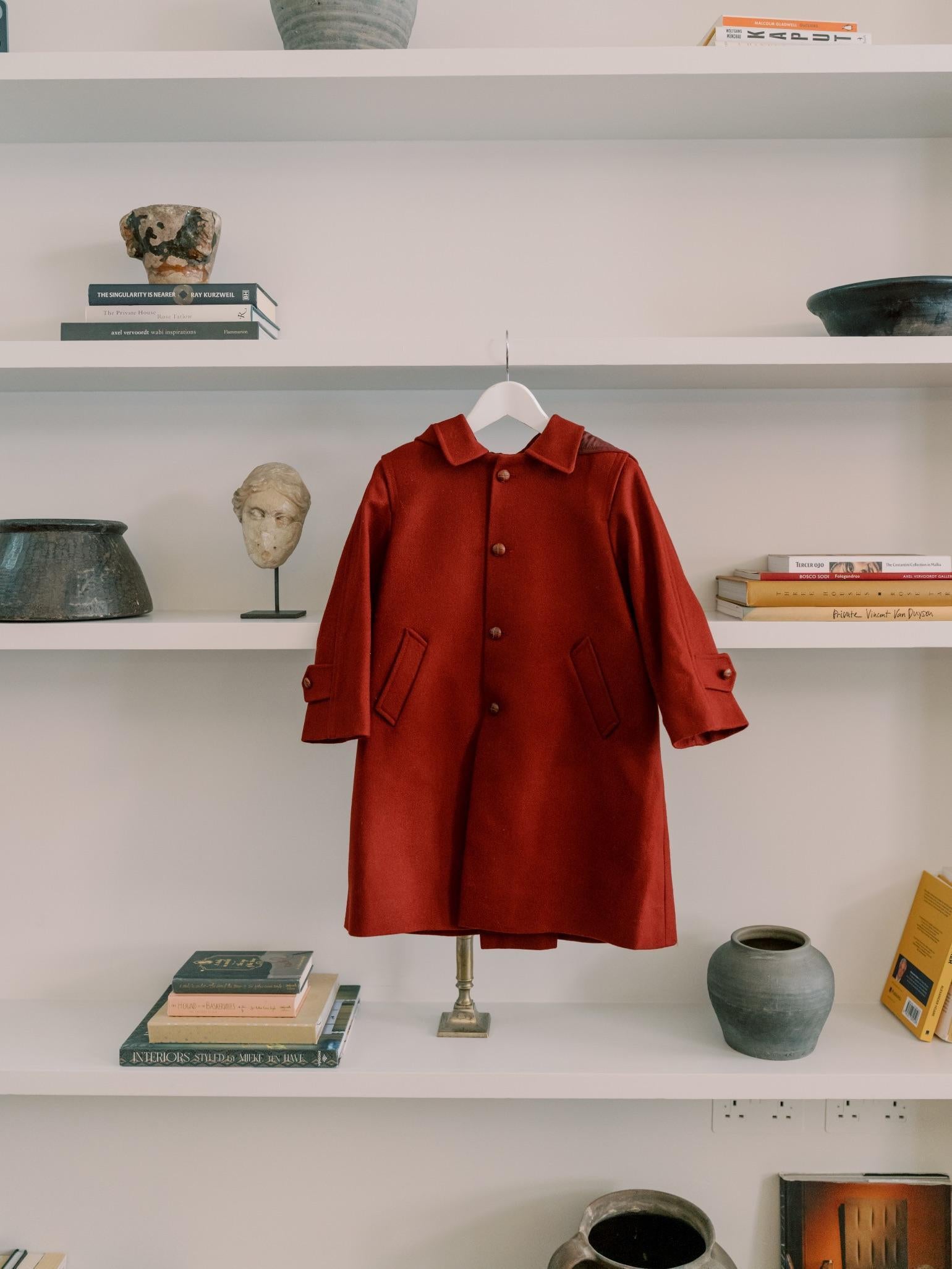 Burgundy Loden Wool Kids Coat