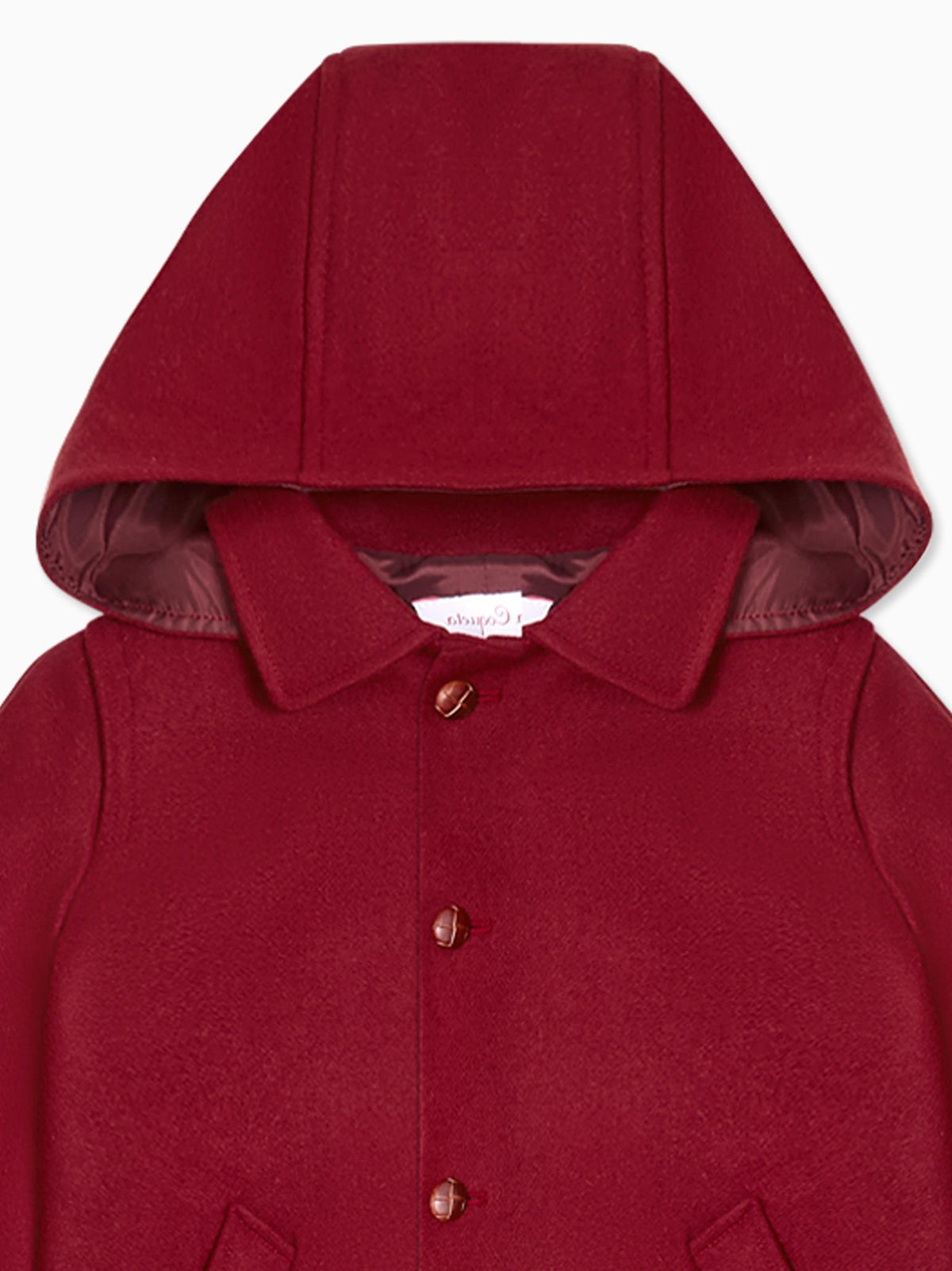 Burgundy Loden Wool Kids Coat