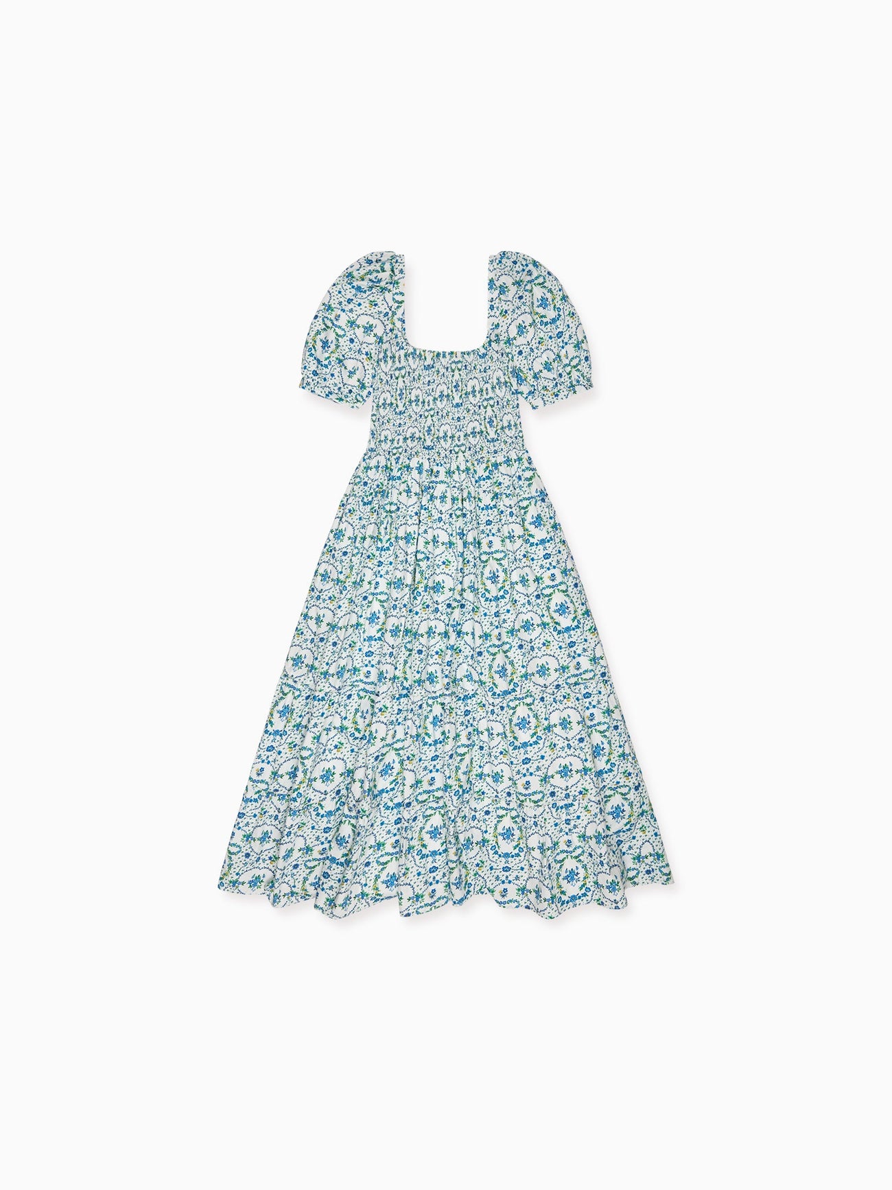 Nicky Hilton x La Coqueta Blue Bow Floral London Women Long Dress