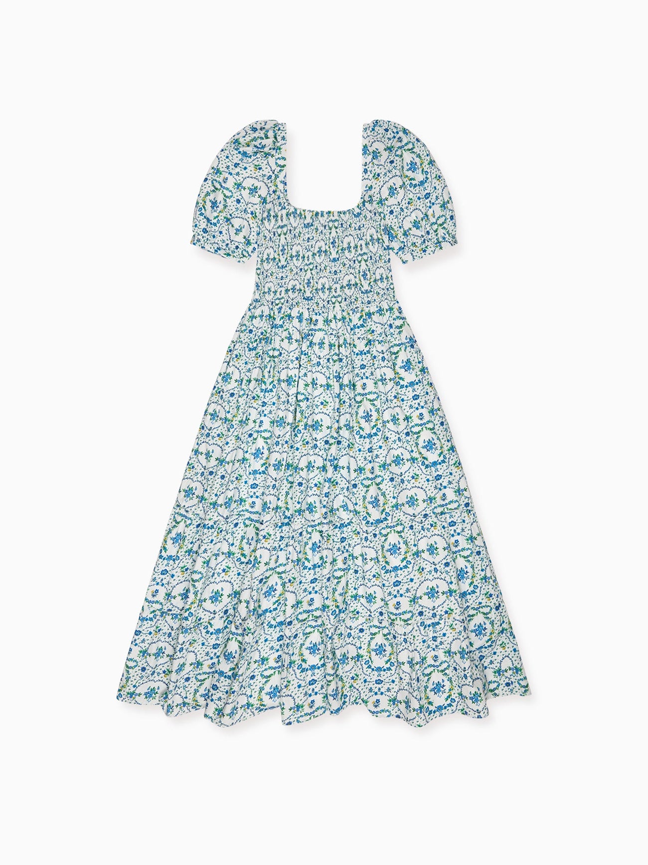 Nicky Hilton x La Coqueta Blue Bow Floral London Women Long Dress