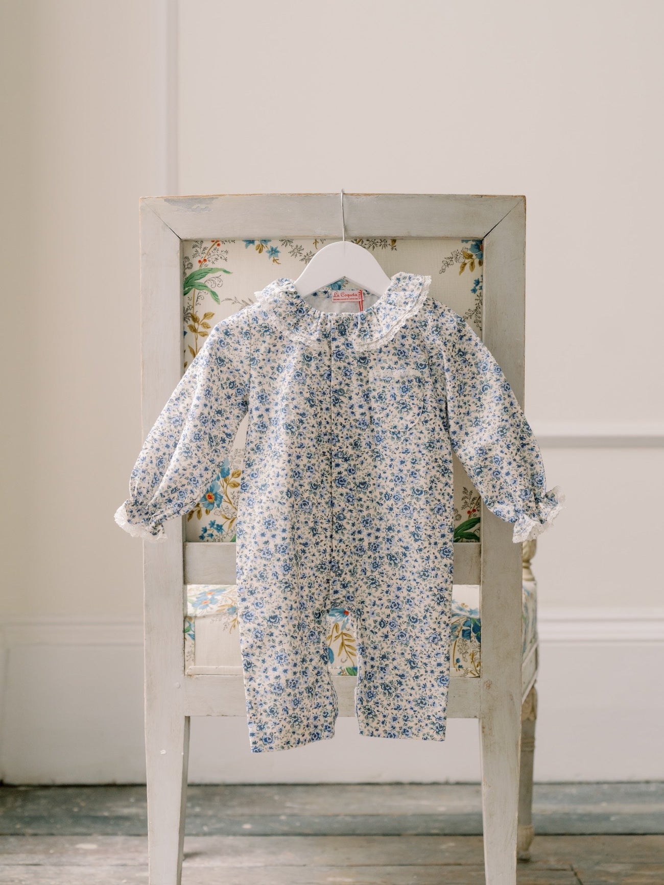 Blue Floral Lorna Baby Girl Pyjamas