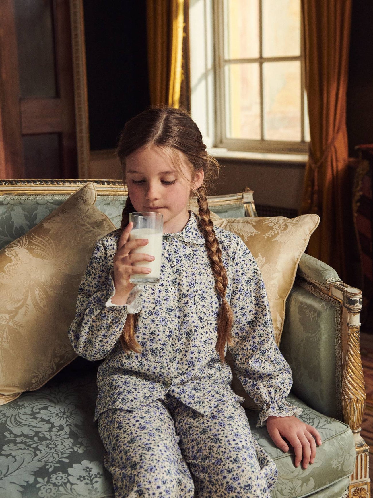 Blue Floral Lorna Girl Pyjamas