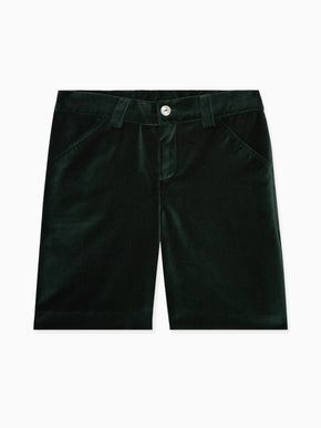Dark Green Lucas Velvet Boy Shorts