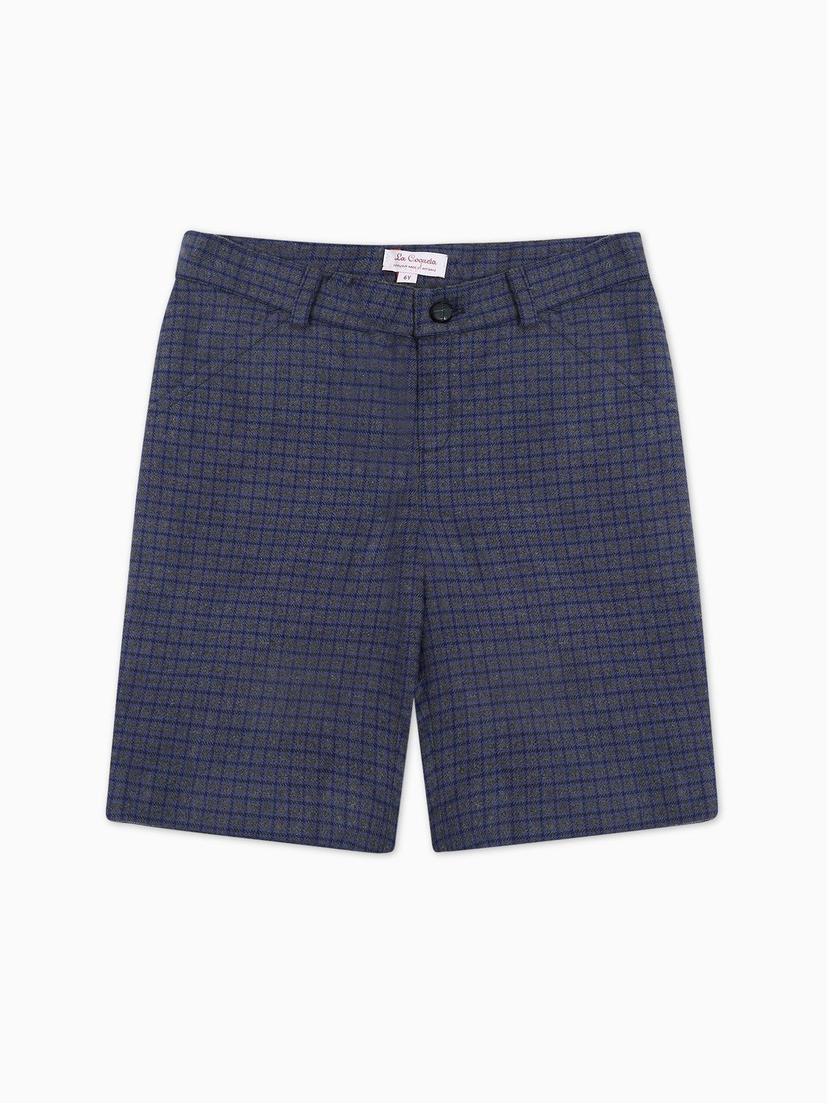 Blue Check Lucas Boy Shorts