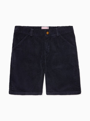 Navy Lucas Corduroy Boy Shorts