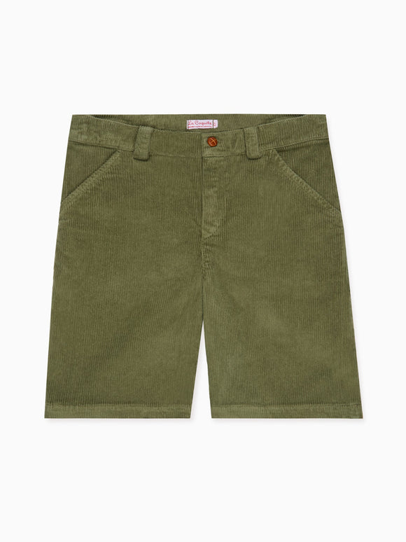 Olive Green Lucas Corduroy Boy Shorts