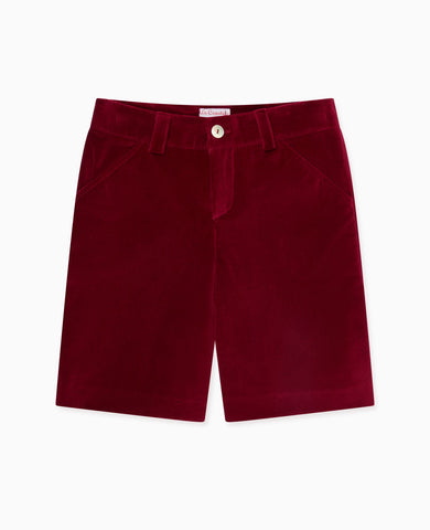 Burgundy Lucas Velvet Boy Shorts