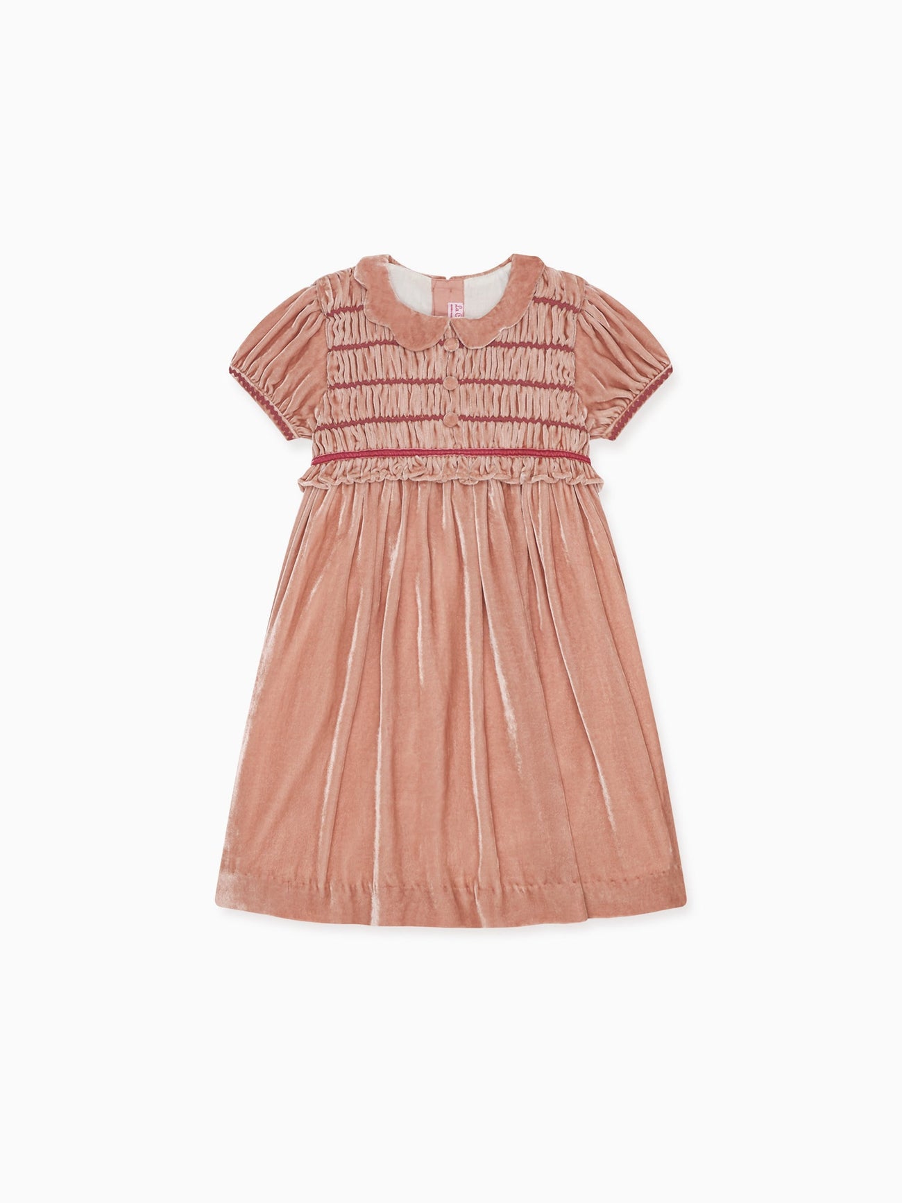 Pink Lurdes Velvet Girl Dress