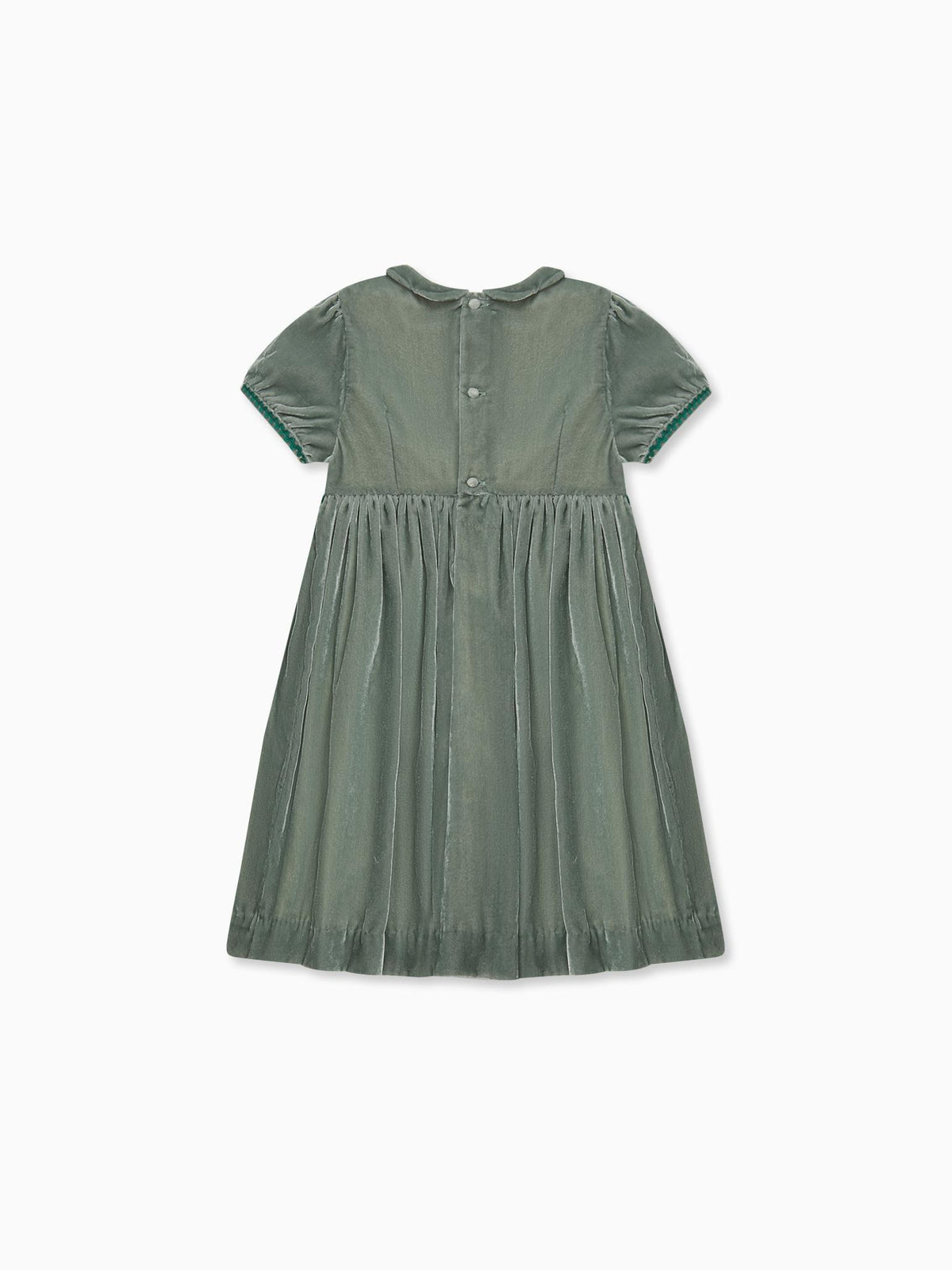 Sage Green Lurdes Velvet Girl Dress