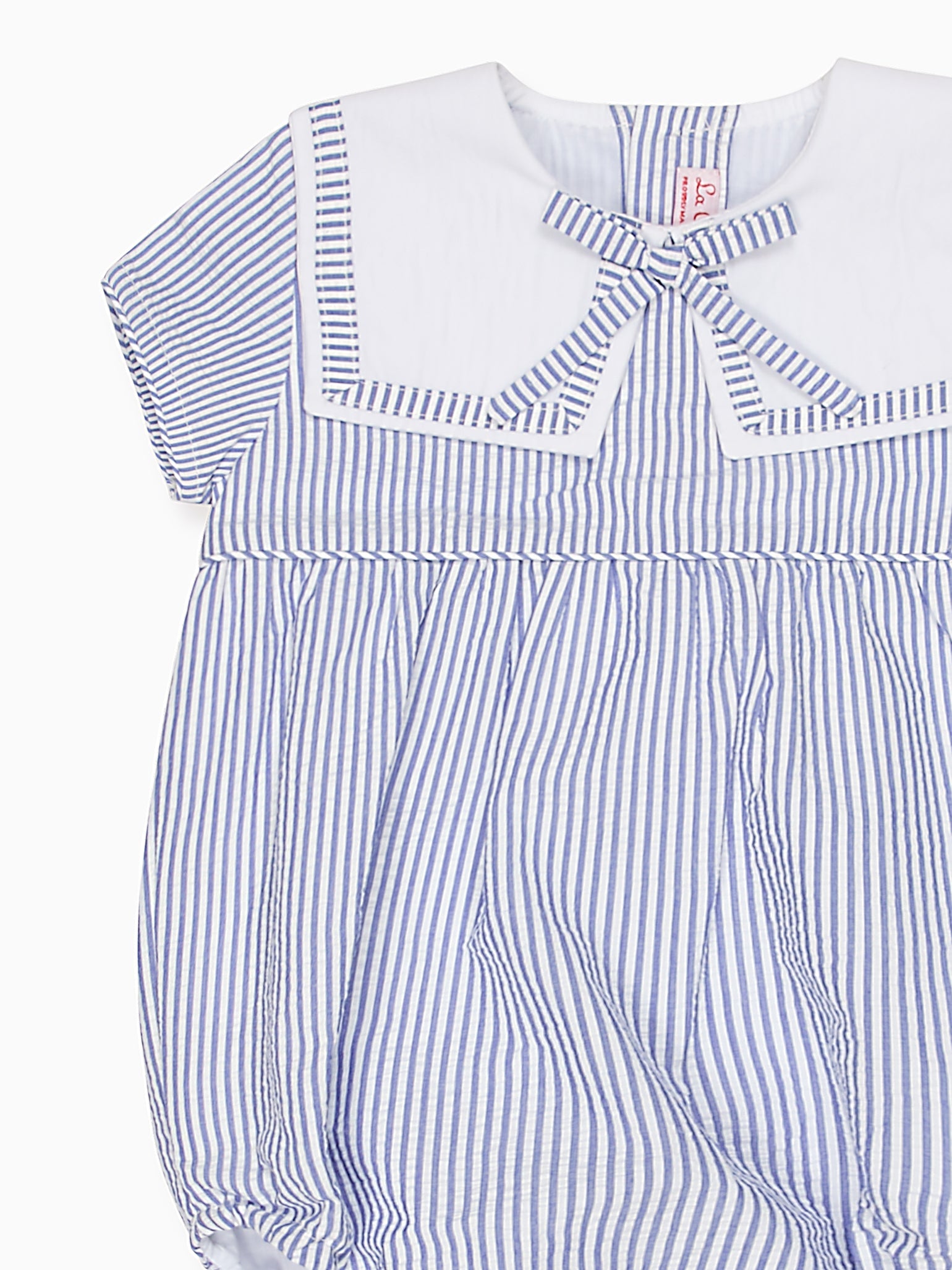 Dark Blue Stripe Mar Baby Romper