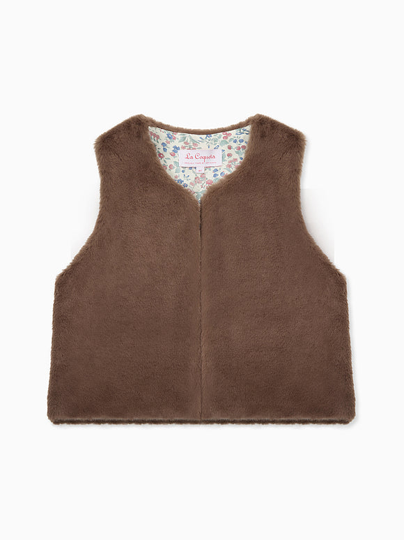 Brown Marisol Girl Gilet
