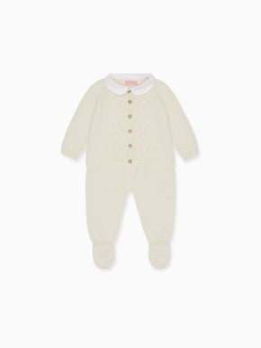 Ivory Marlo Cotton Baby Knitted Set