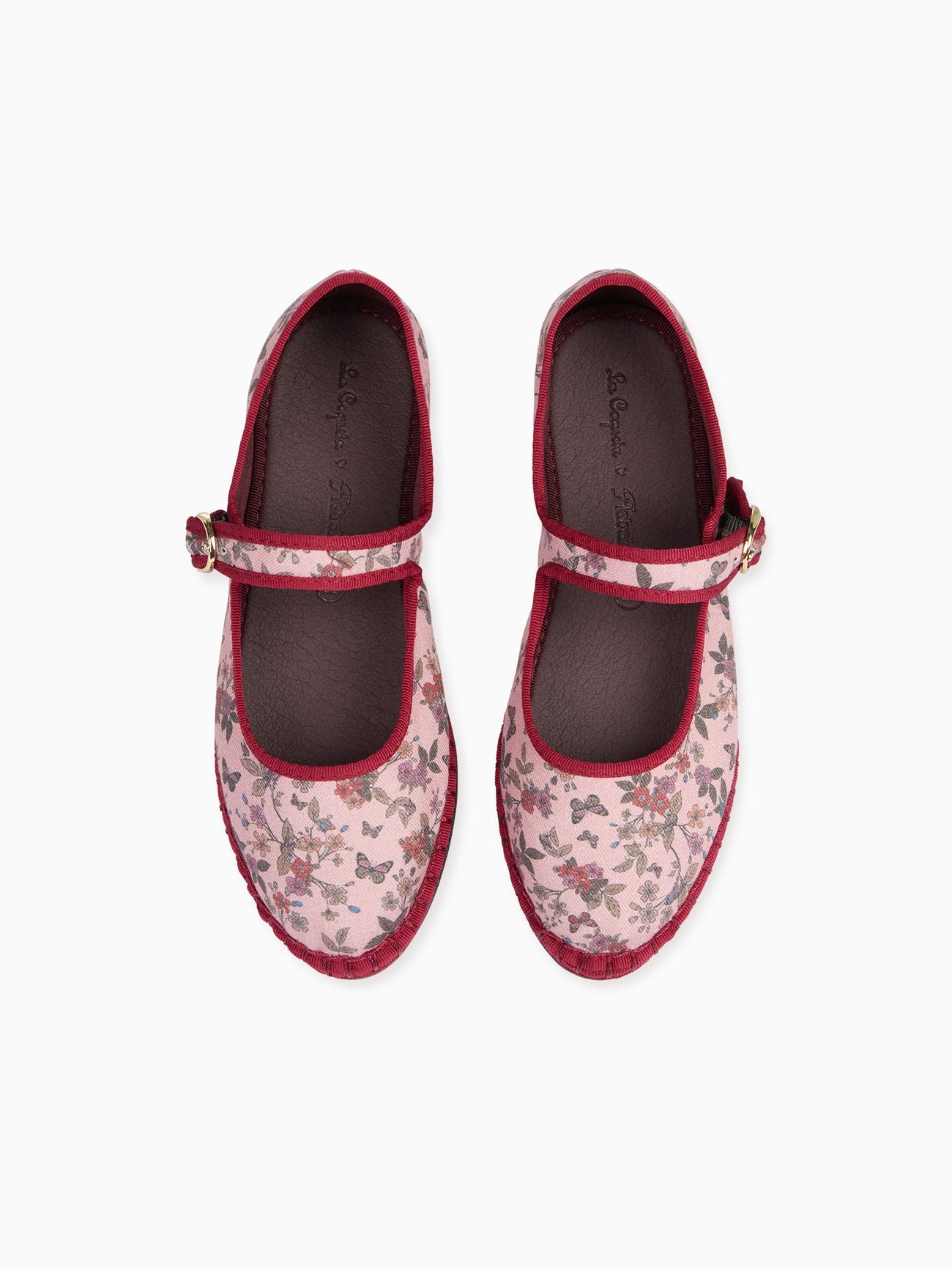 Flabelus x La Coqueta Woman Pink Floral Mary Jane Shoes