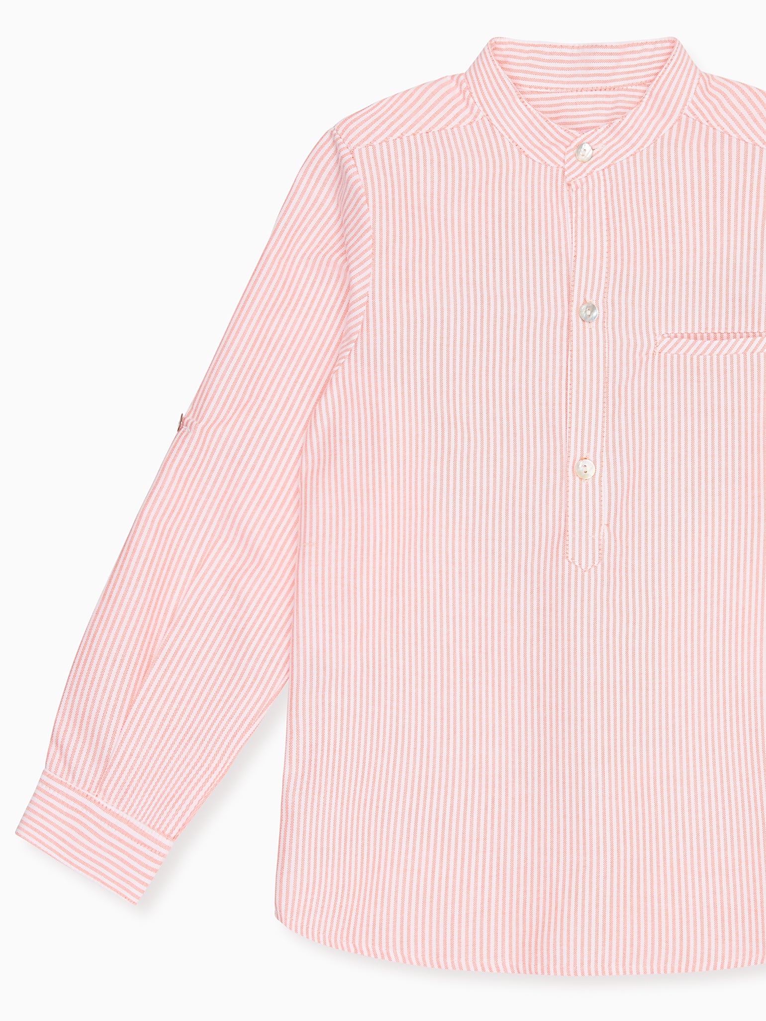 Orange Stripe Mateo Long Sleeve Boy Shirt