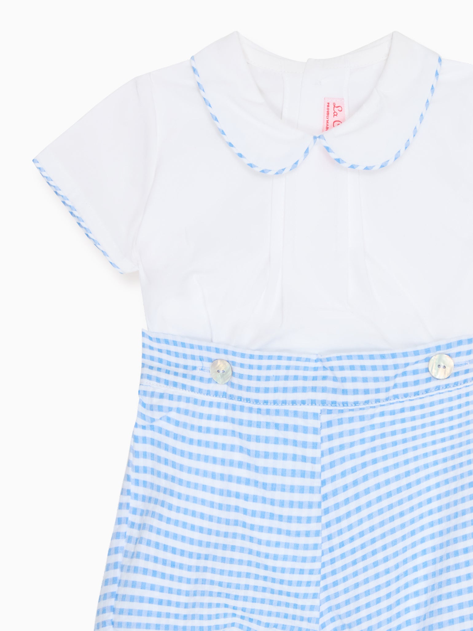 Blue Gingham Mattia Baby Boy Set