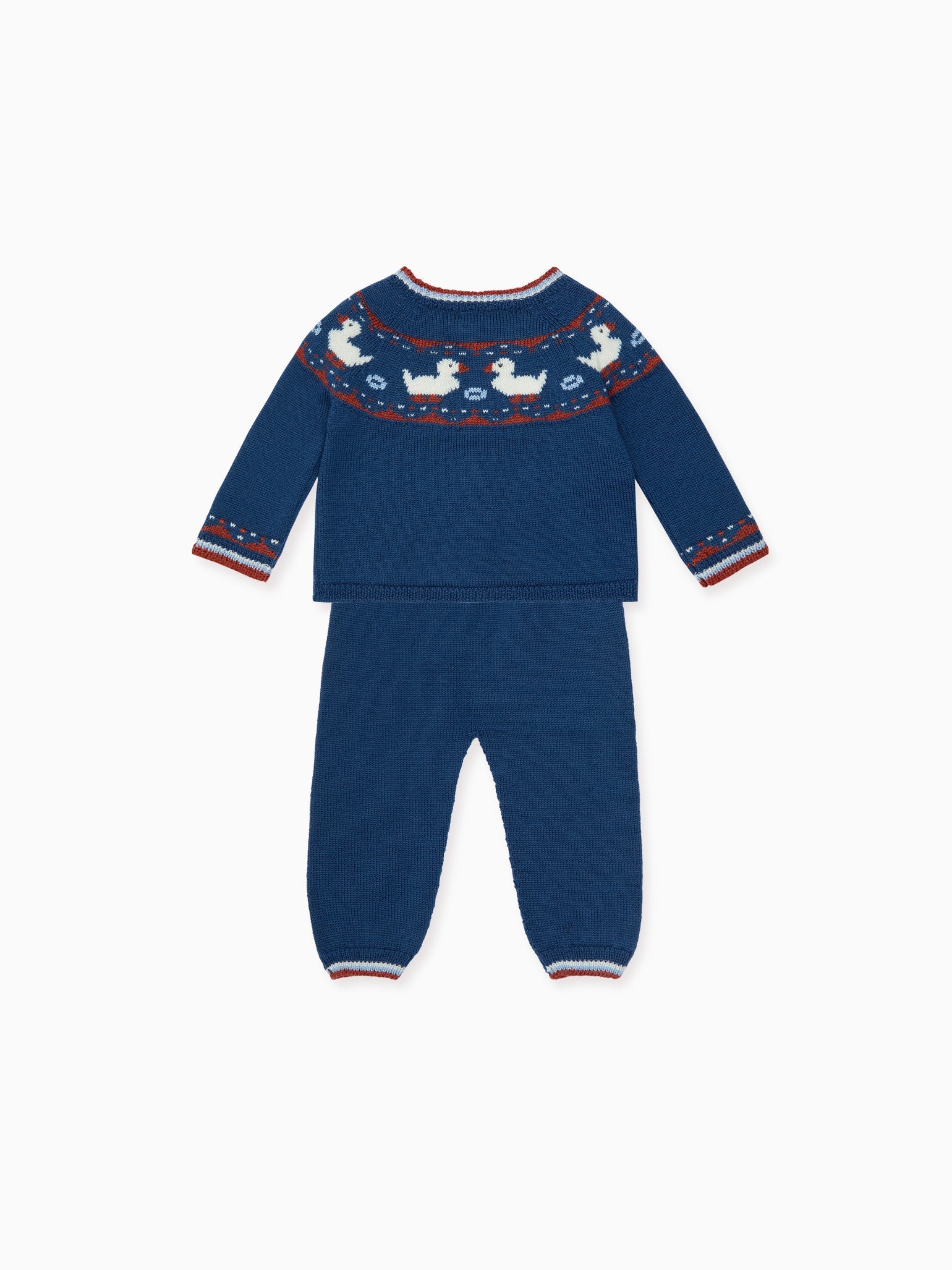 Soft Denim Melange Mavi Merino Duck Baby Knitted Gift Box Set