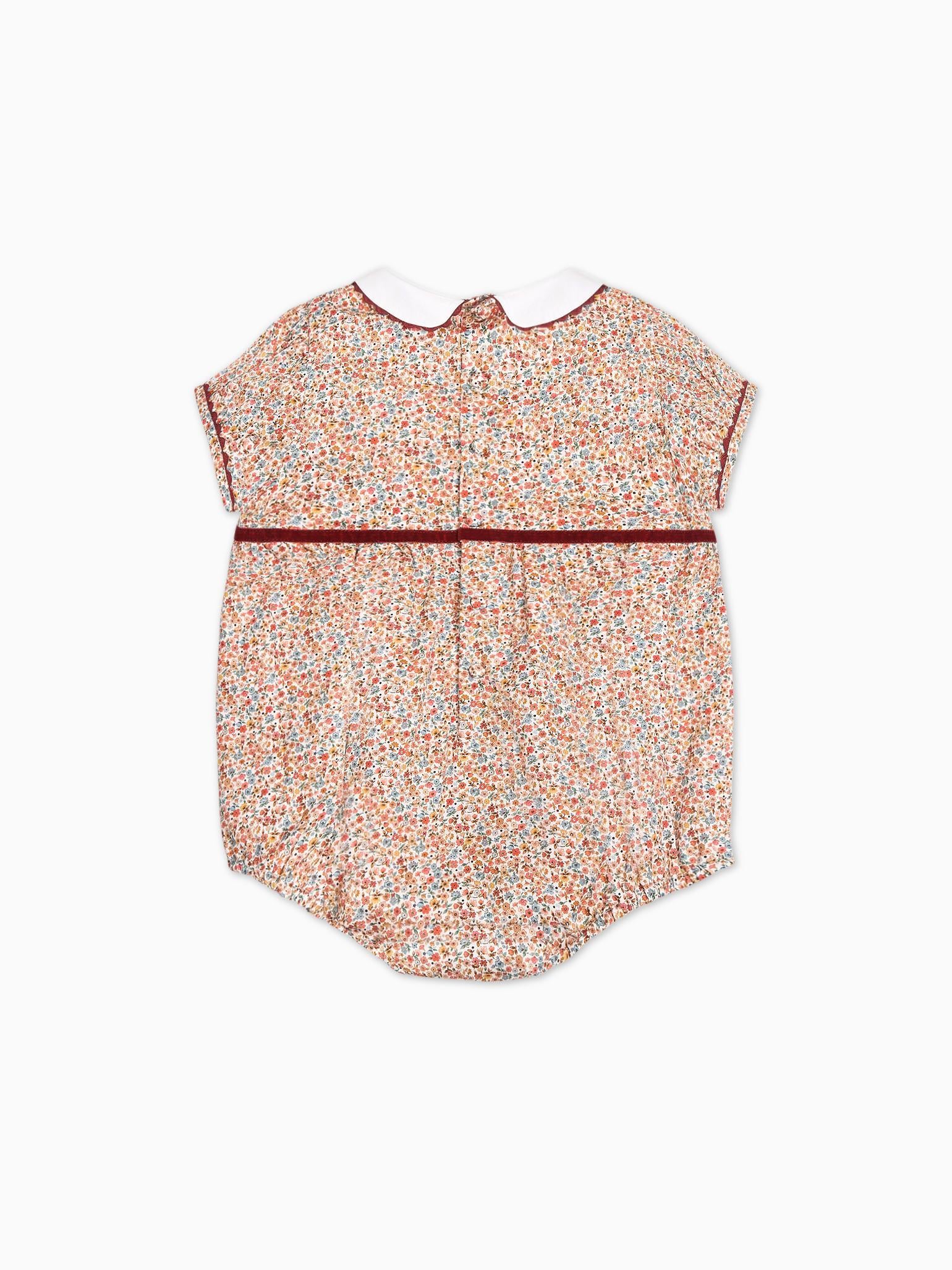 Terracotta Floral Melina Baby Girl Romper