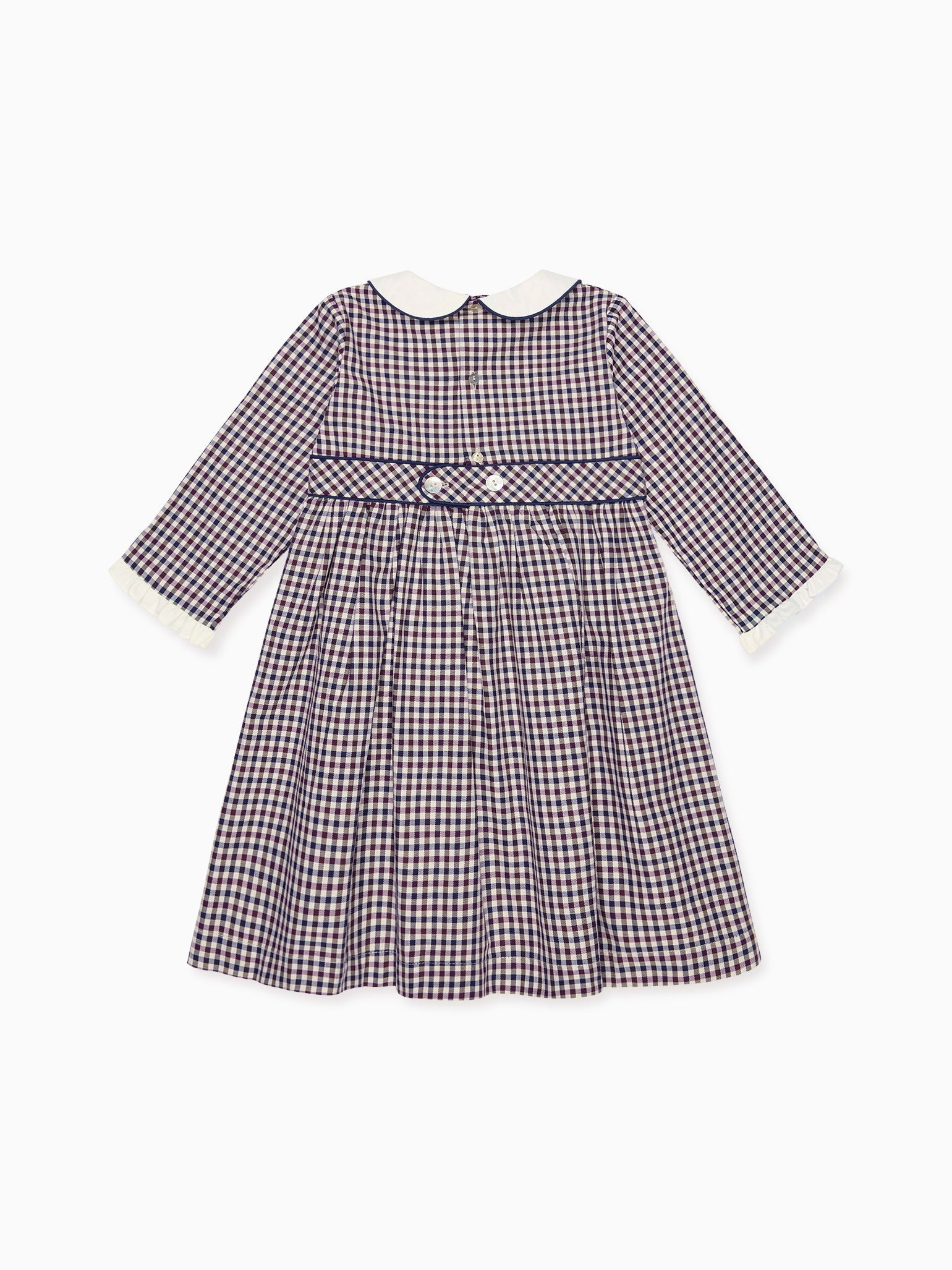 Burgundy Check Melissa Girl Dress
