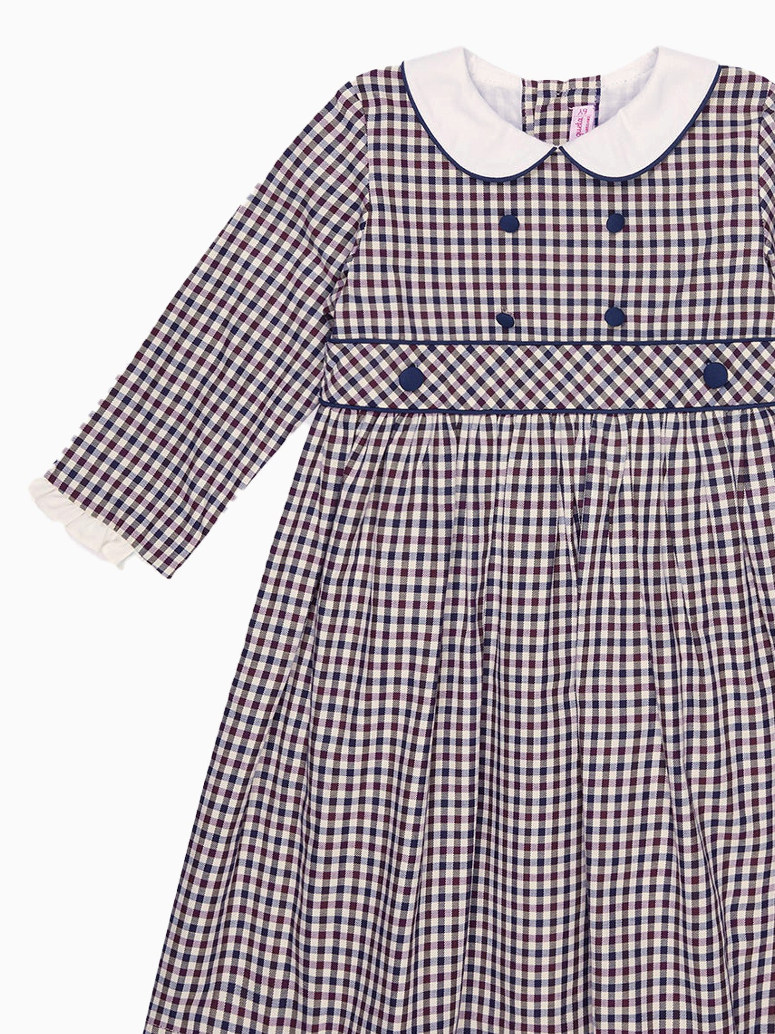 Burgundy Check Melissa Girl Dress