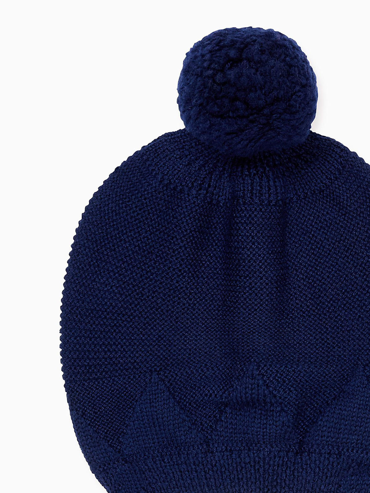 Navy Merino Kids Bobble Hat