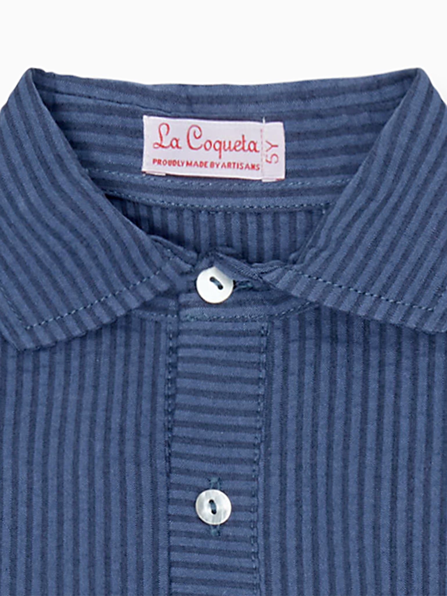 Navy Stripe Miguel Cotton Boy Shirt