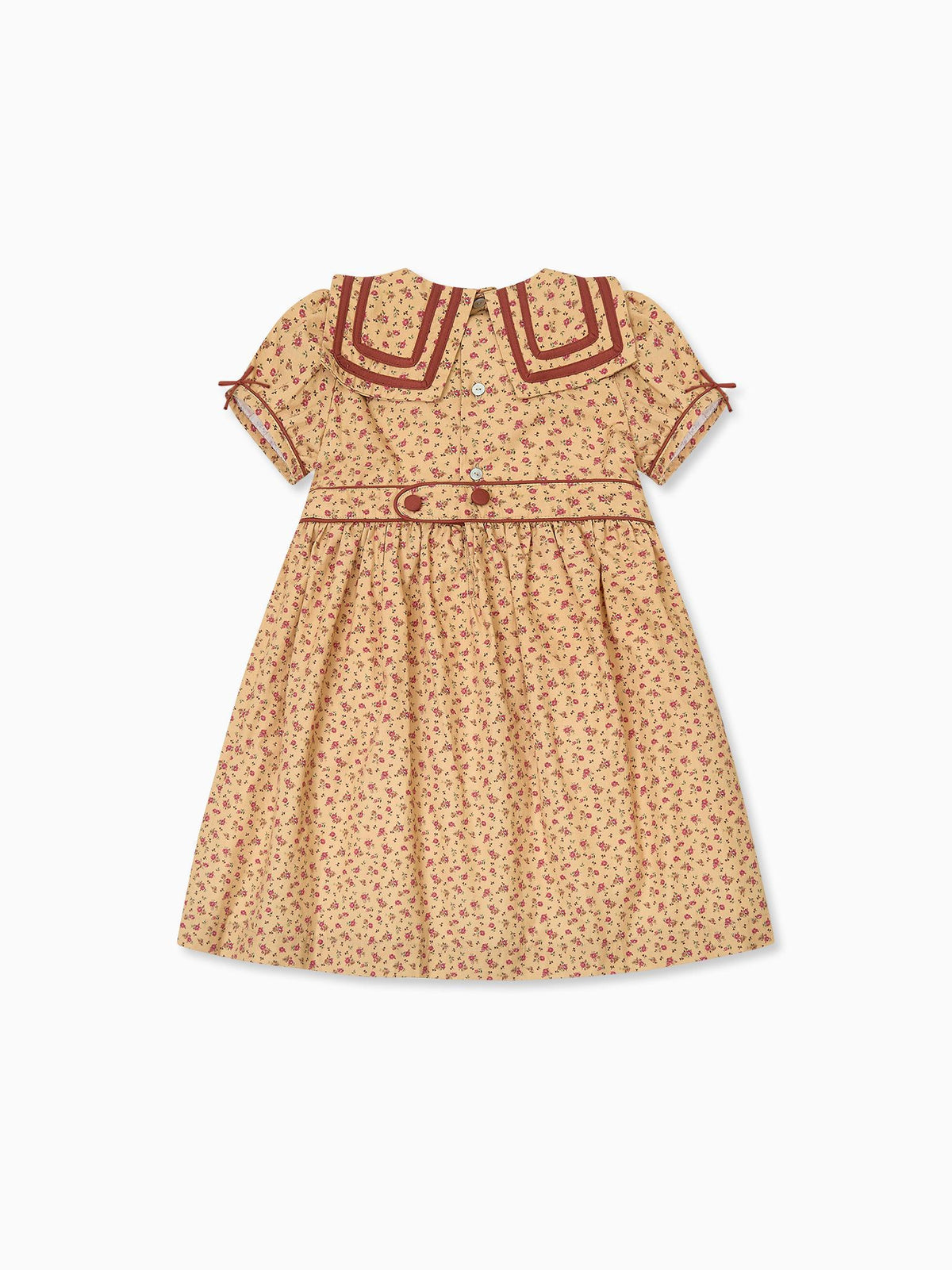 Caramel Floral Mirabel Girl Dress