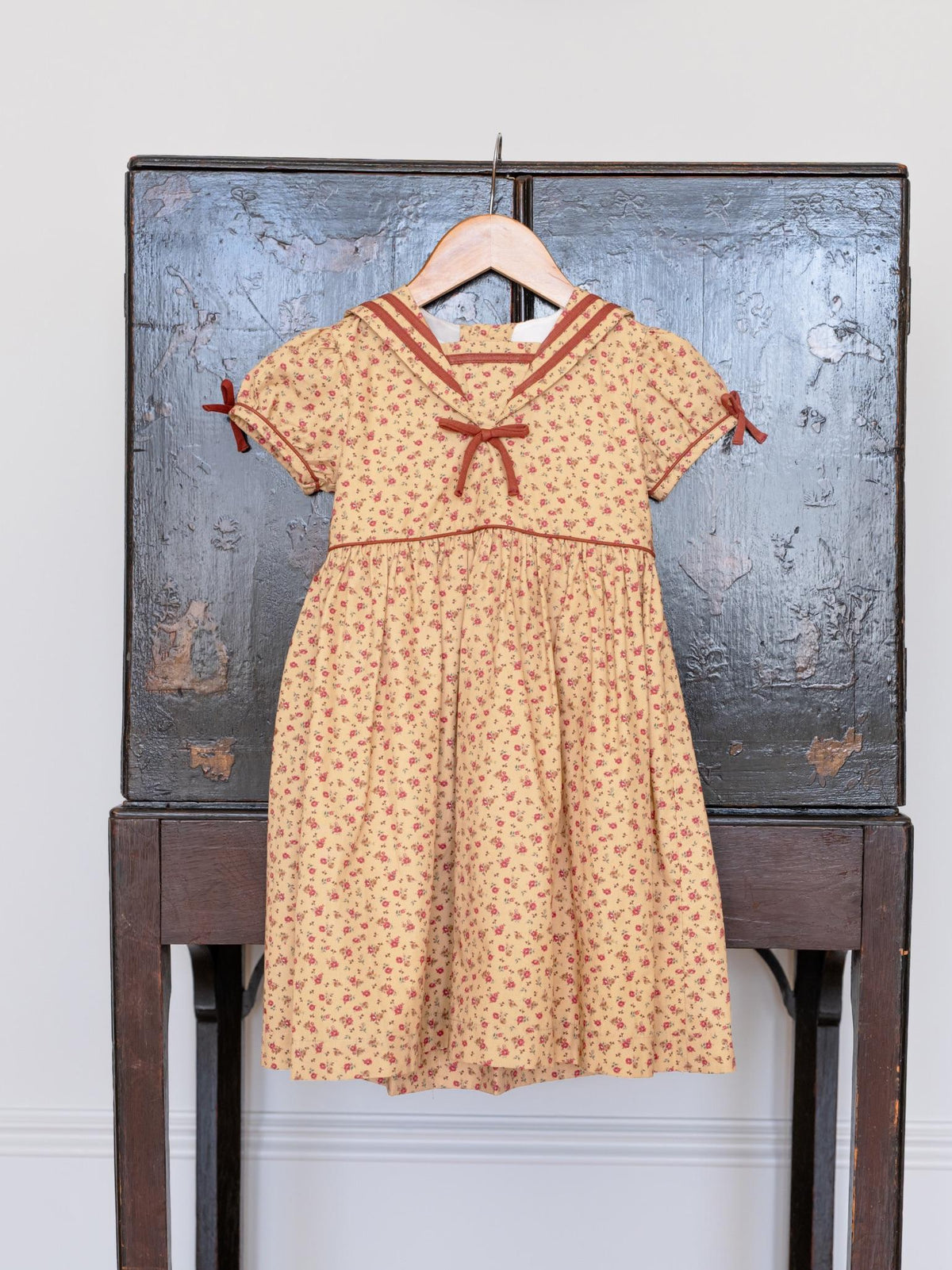 Caramel Floral Mirabel Girl Dress