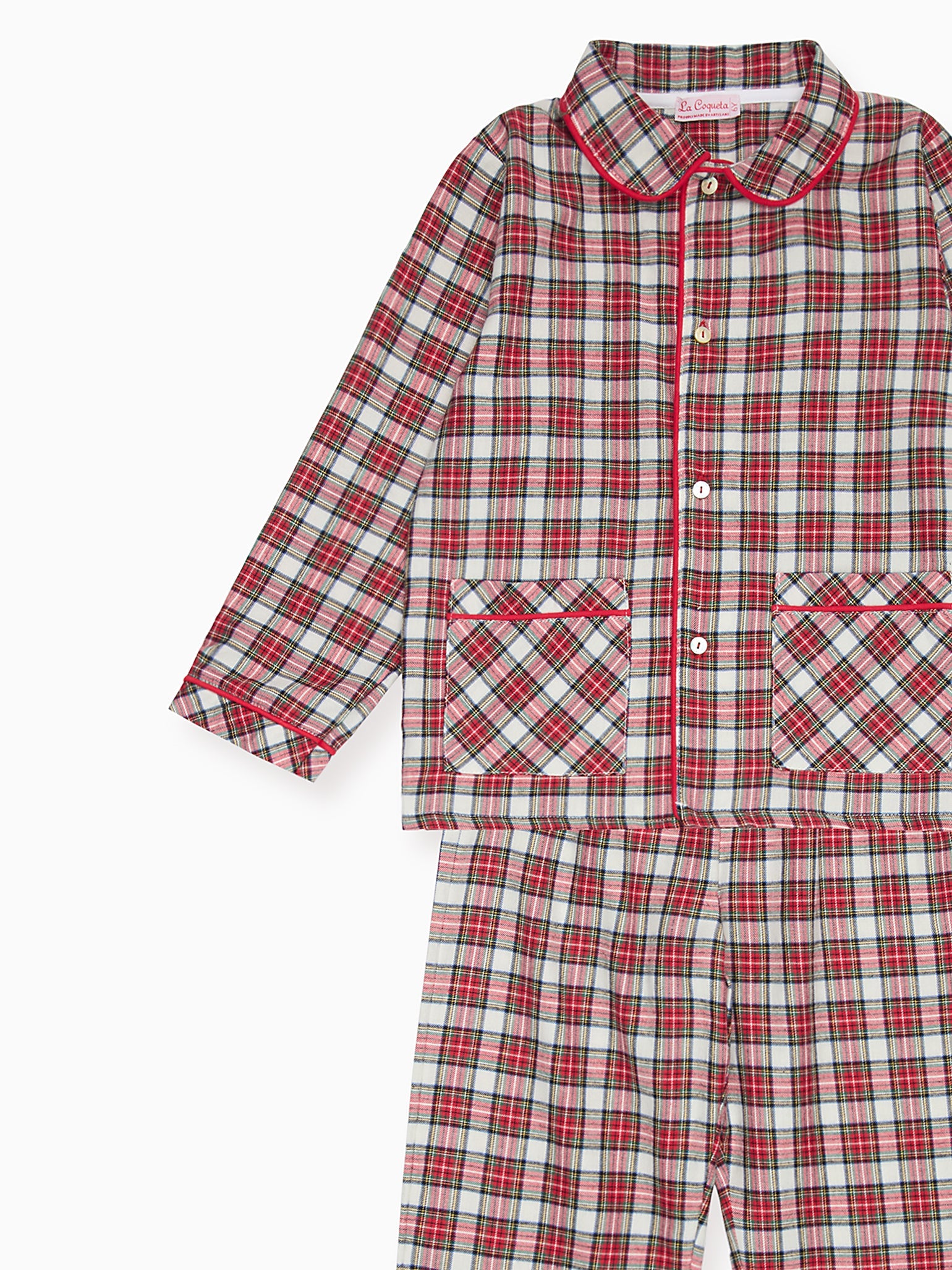 Ivory Tartan Navidad Kids Pyjamas