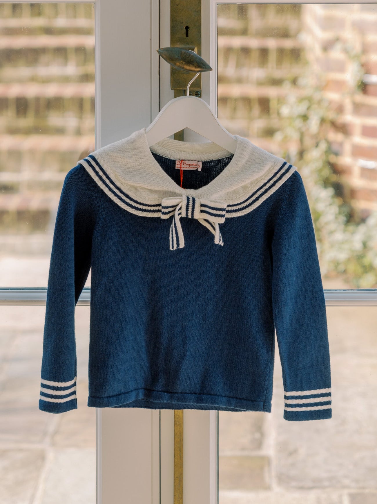 Navy Claudina Girl Nautical Cotton Jumper